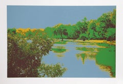 Fishing Hole, Psychedelic Screenprint by Max Epstein