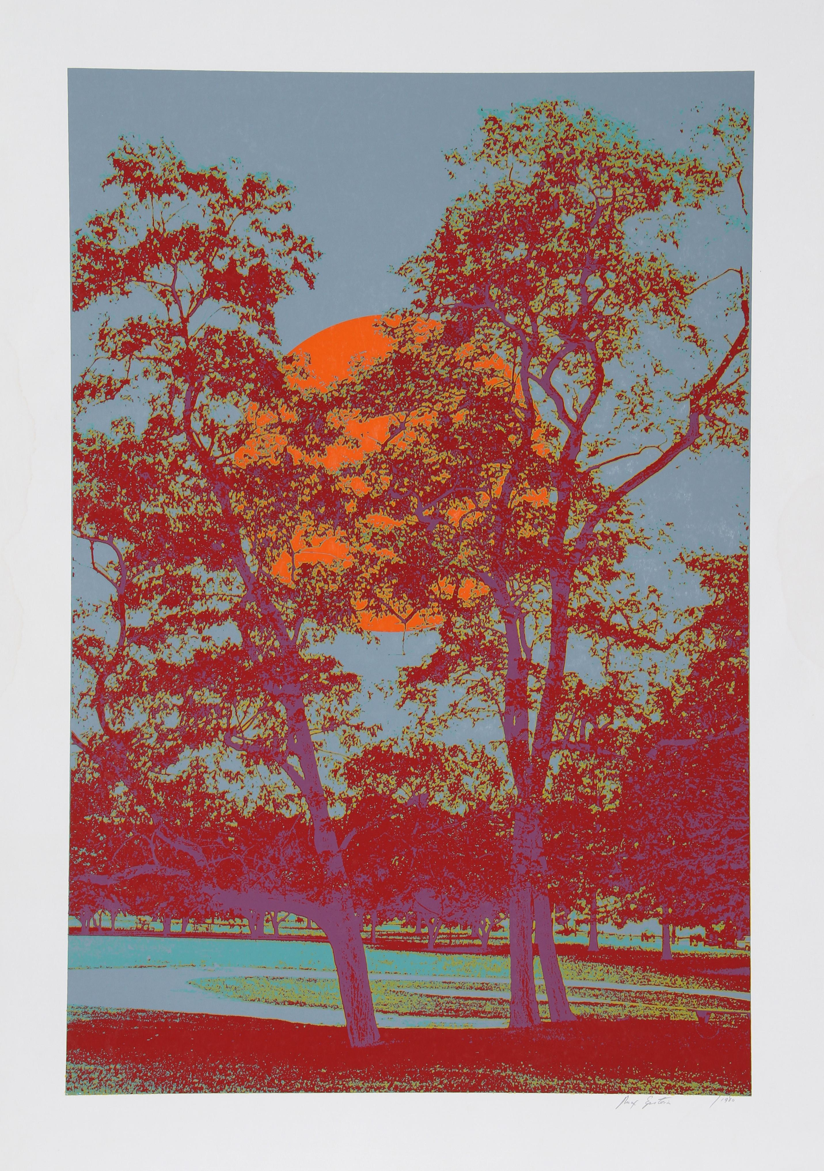 „Growing Tall“, psychedelischer Siebdruck im Pop-Art-Stil von Max Epstein
