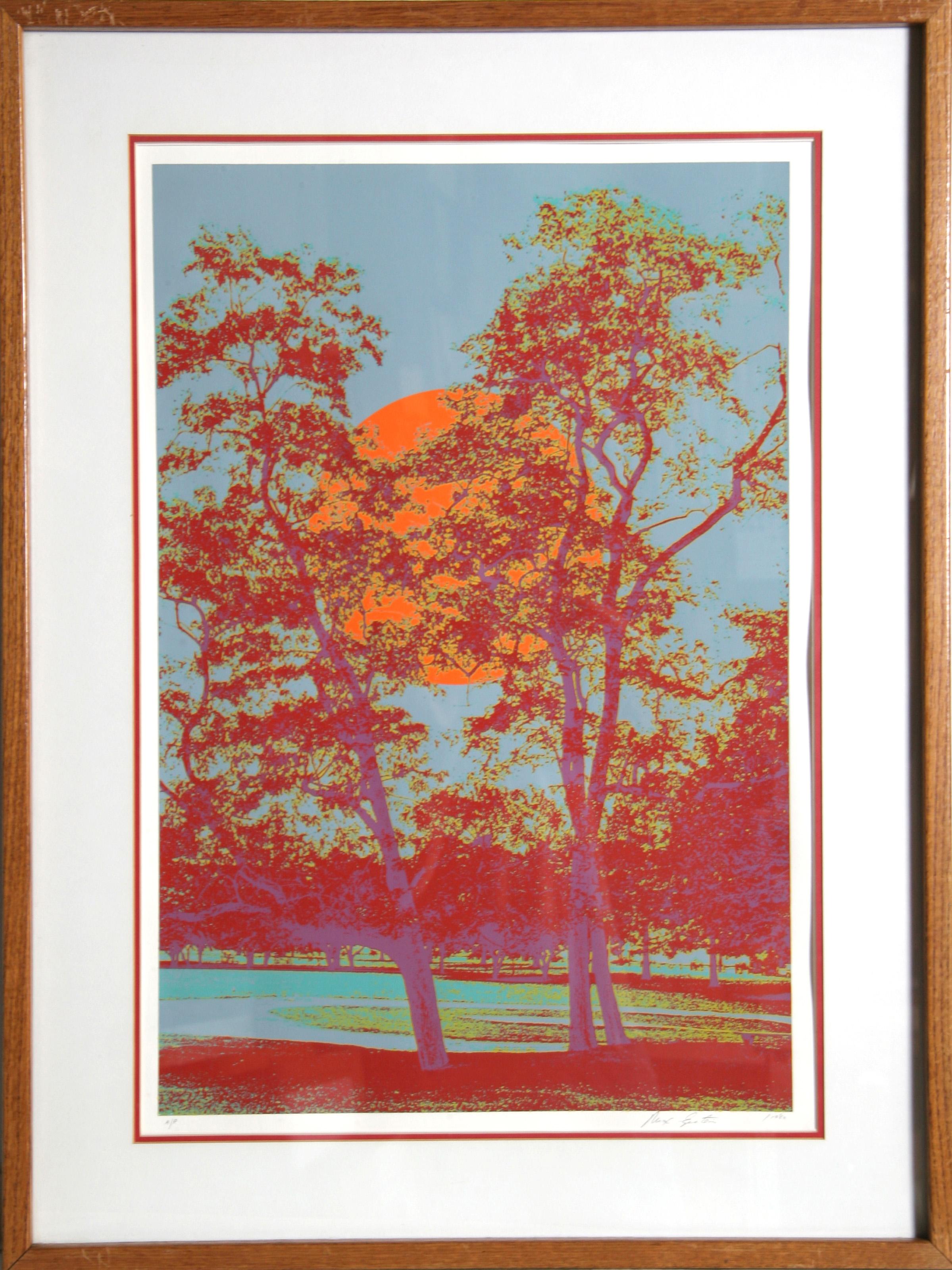 Growing Tall, Psychedelic Screenprint by Max Epstein