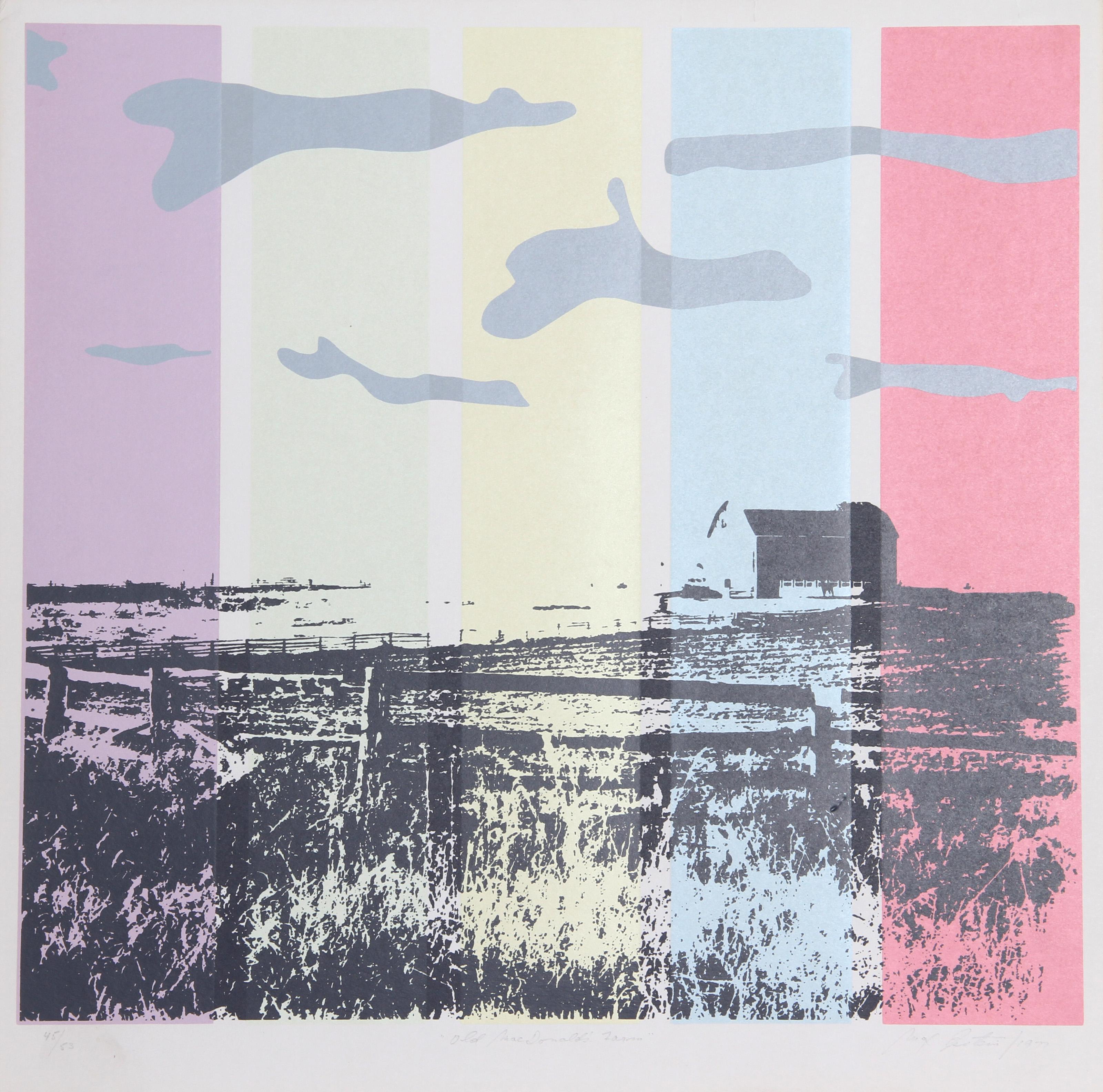 Old MacDonald's Farm, Psychedelic Screenprint by Max Epstein