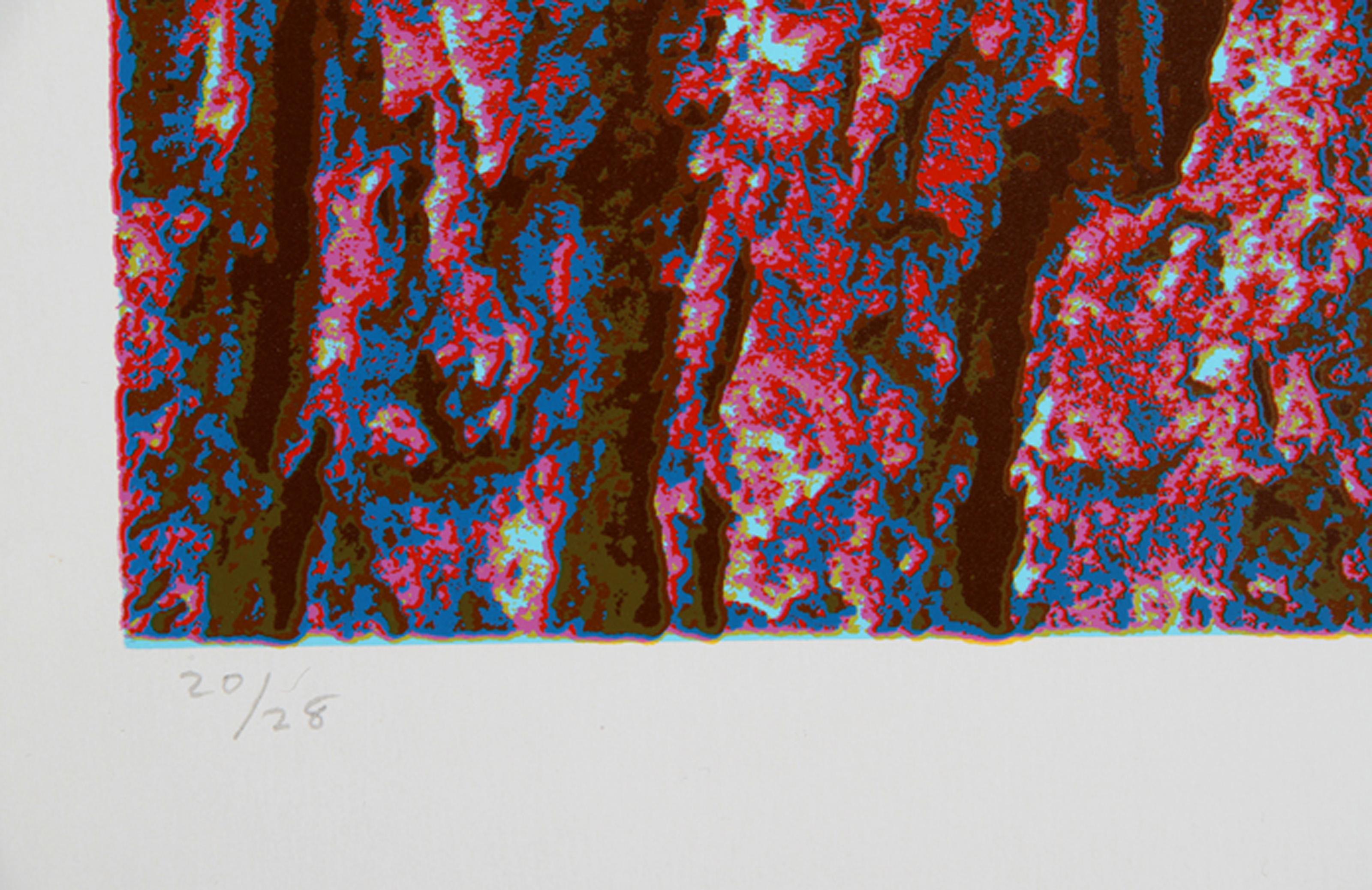 Tree Bark, Psychedelic Screenprint von Max Epstein im Angebot 1