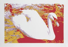 White Swan, Psychedelic Screenprint by Max Epstein