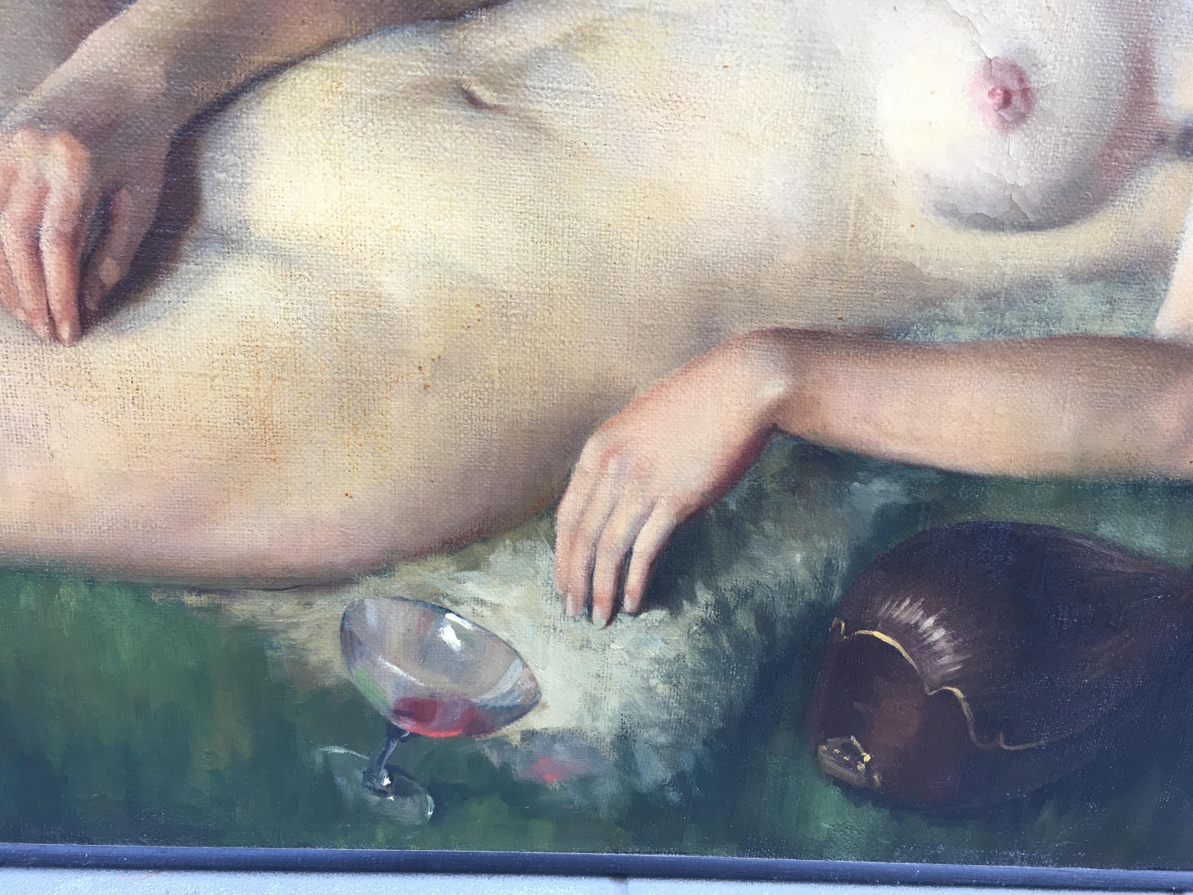 Großes Ölgemälde auf Leinwand von Ernest Clart, um 1960 im Angebot 4