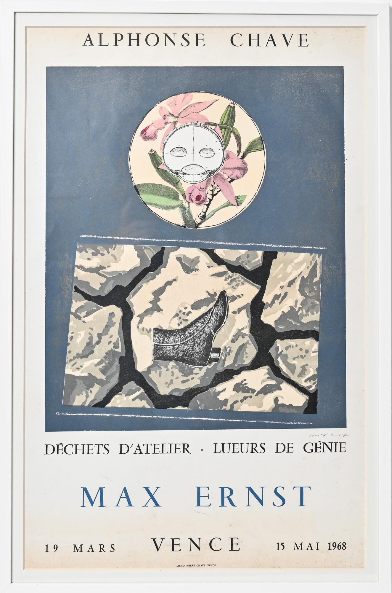 Moderne Max Ernst Déchets d'Atelier poster vintage signé en vente