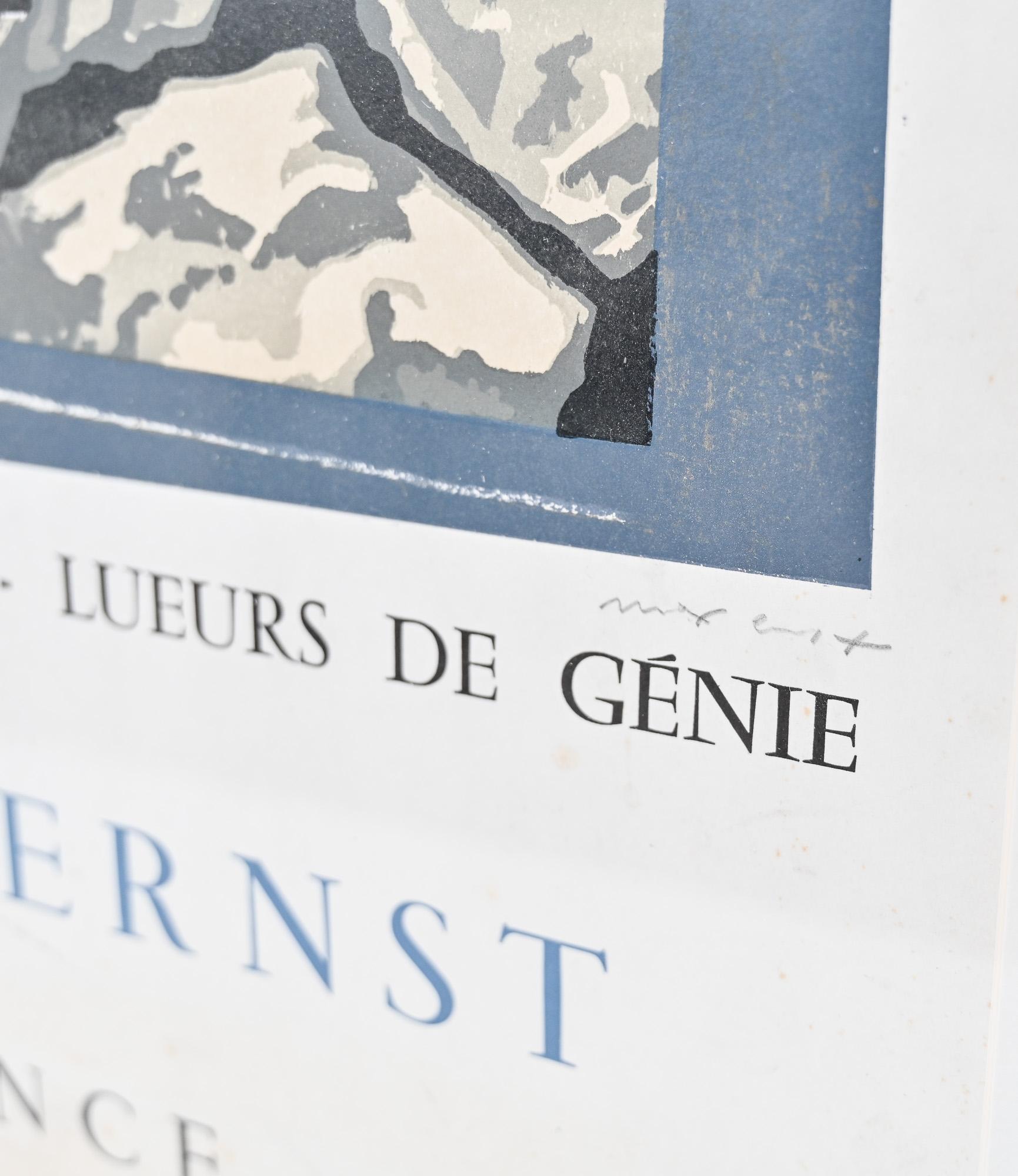 Max Ernst Déchets d'Atelier poster vintage signé en vente 2