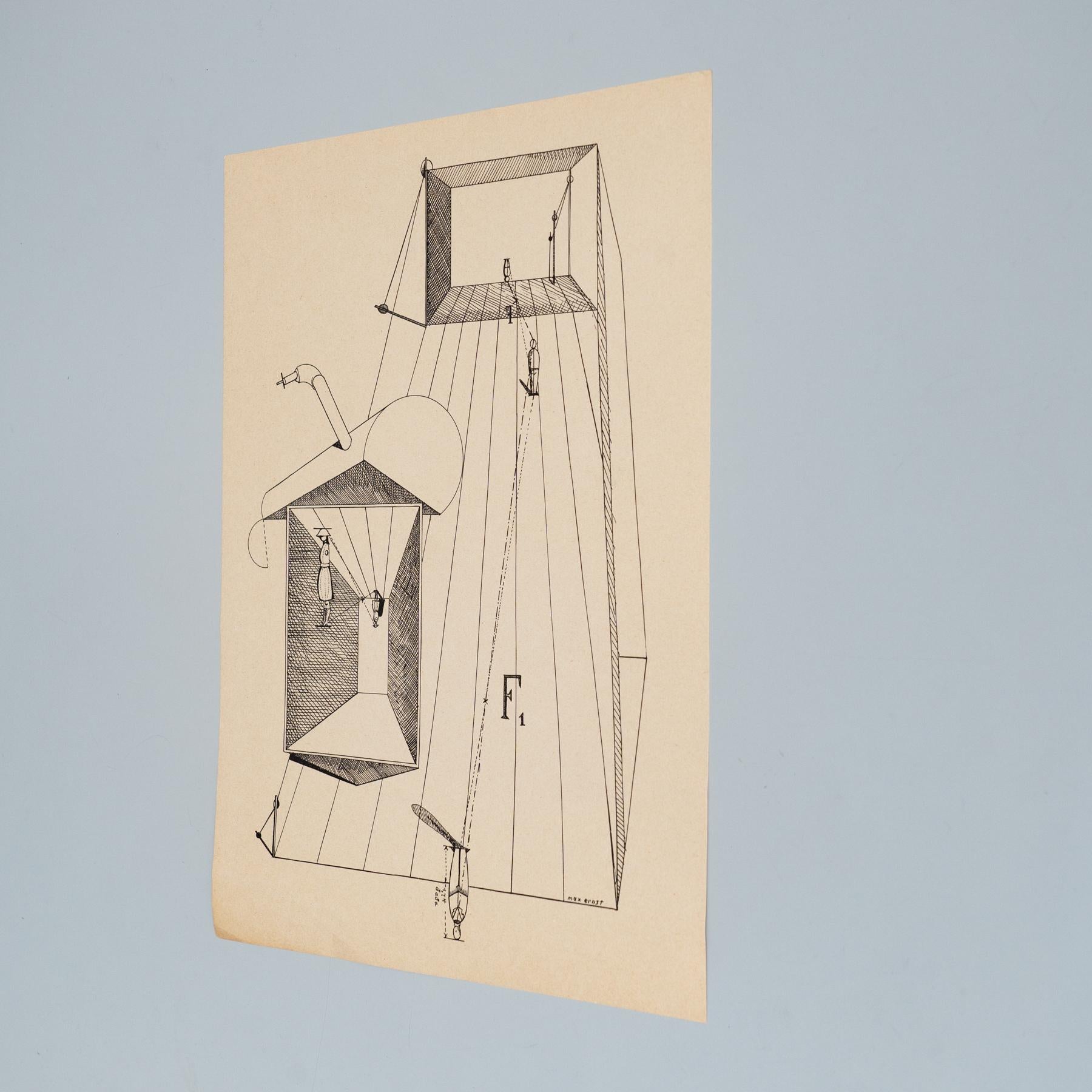 Max Ernst „Fiat Modes - Pereat Ars“ Dada-Kunstwerkdruck, 1970 (Moderne der Mitte des Jahrhunderts) im Angebot