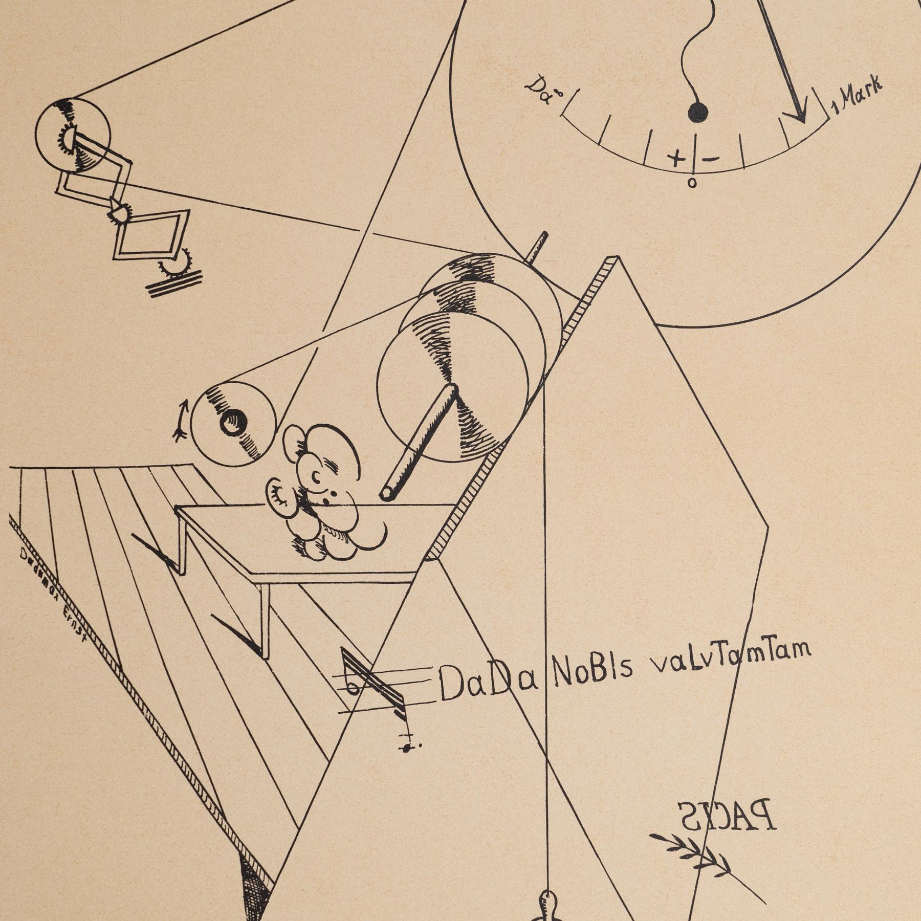 Max Ernst „Fiat Modes - Pereat Ars“ Dada-Kunstwerkdruck, 1970 (Moderne der Mitte des Jahrhunderts) im Angebot