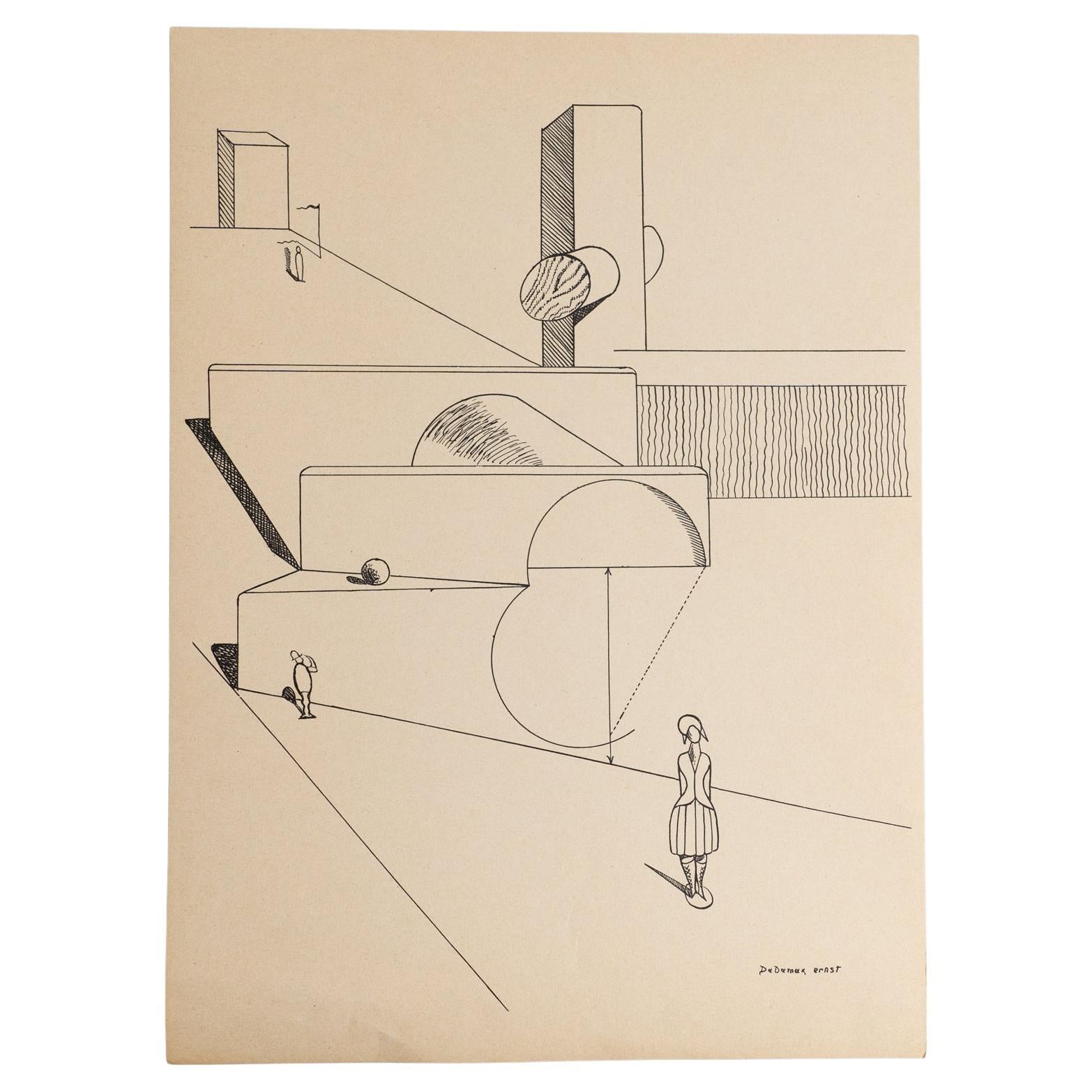 Max Ernst "Fiat Modes - Pereat Ars" Stampa d'arte DADA, 1970