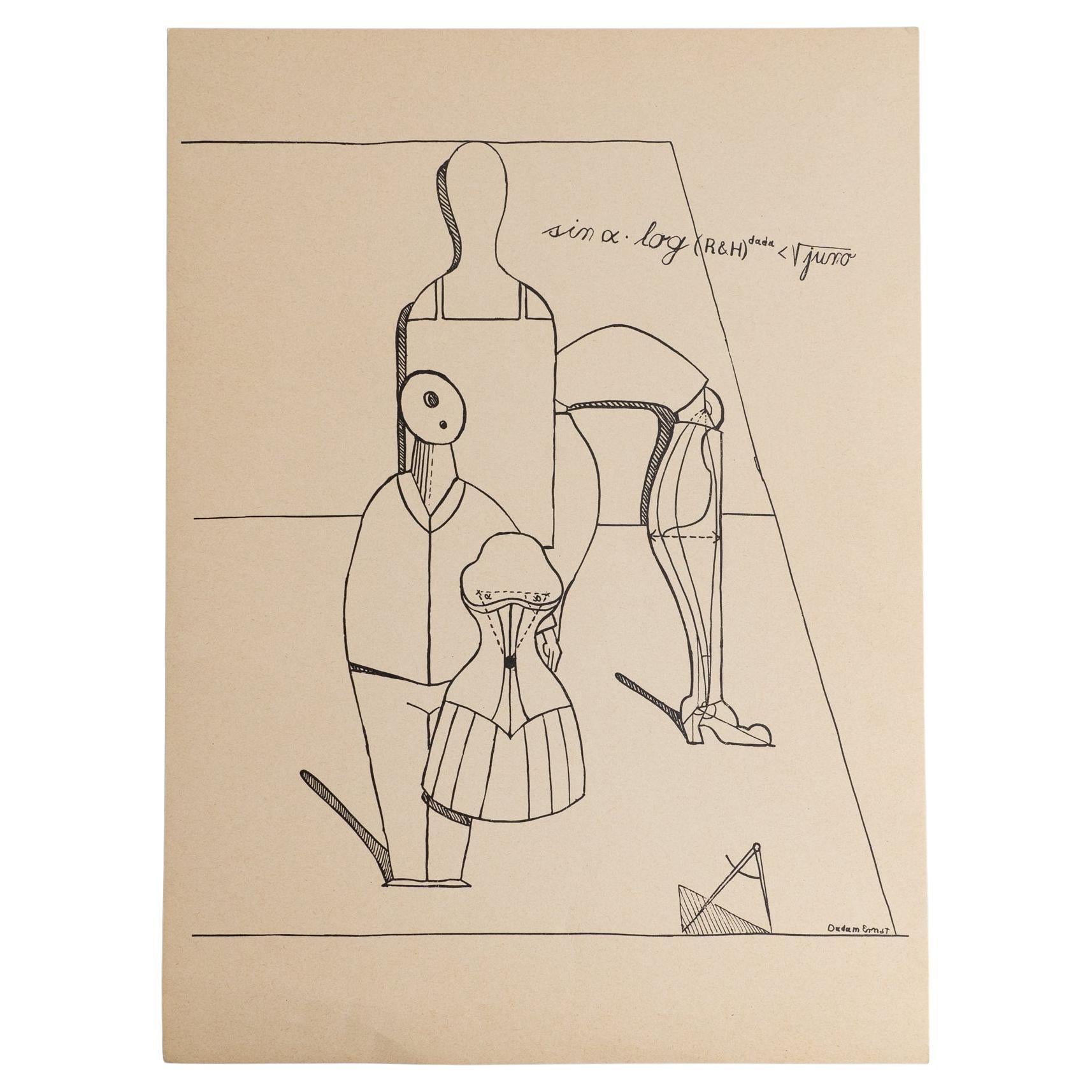 Max Ernst "Fiat Modes - Pereat Ars" Stampa d'arte DADA, 1970