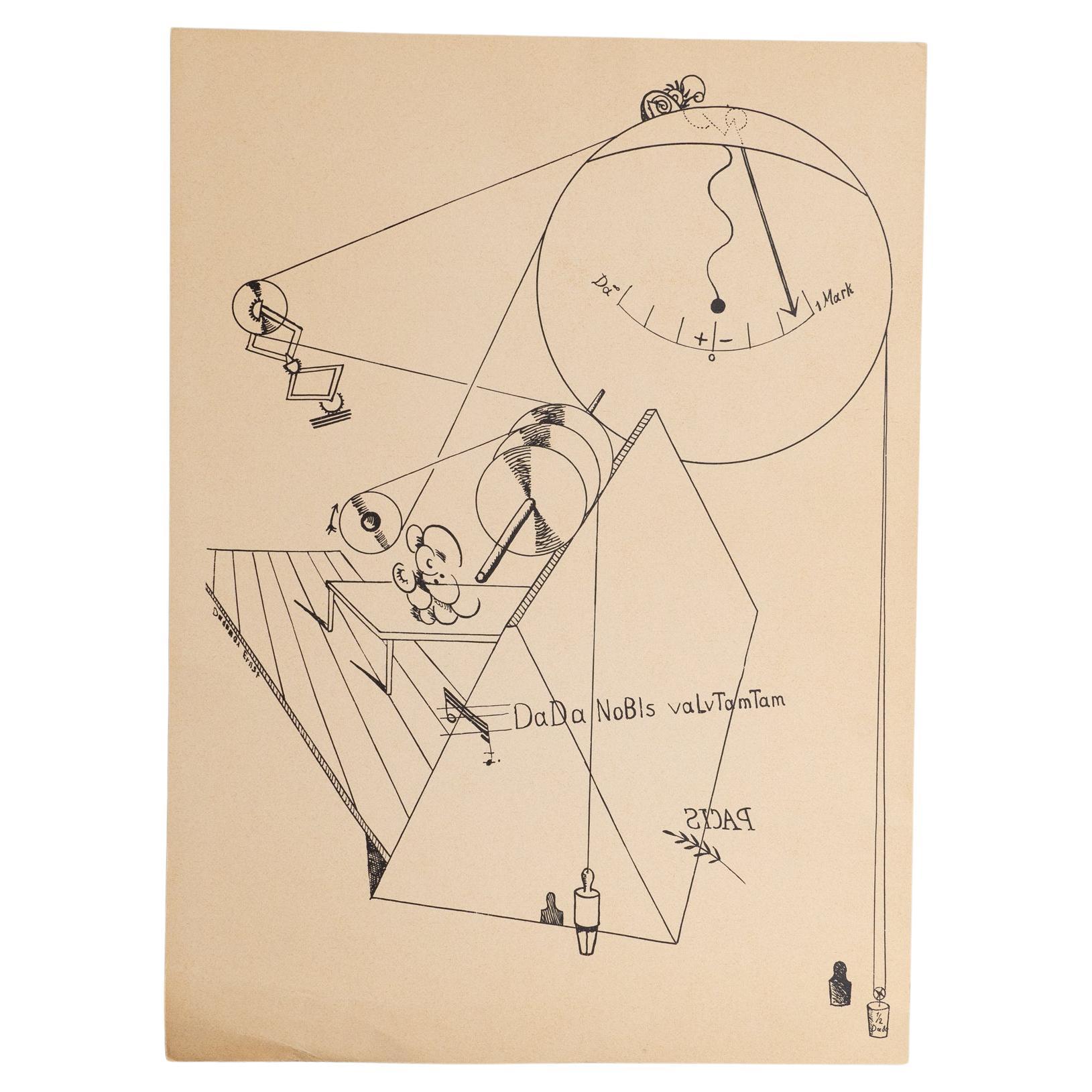 Max Ernst "Fiat Modes - Pereat Ars" Stampa d'arte DADA, 1970