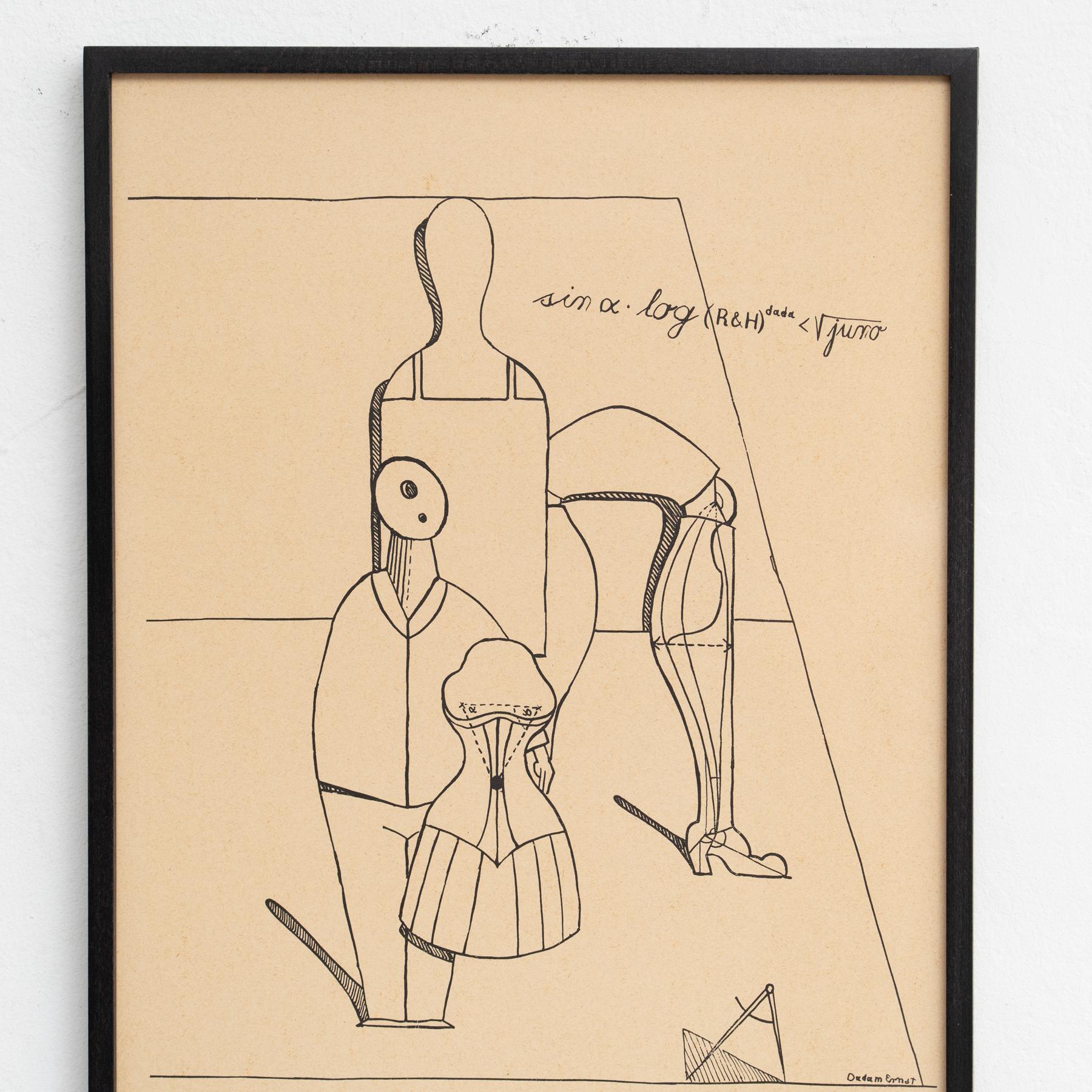 Max Ernst „Fiat Modes - Pereat Ars“ Gerahmter Dada-Kunstdruck mit Rahmen, 1970 im Angebot 3
