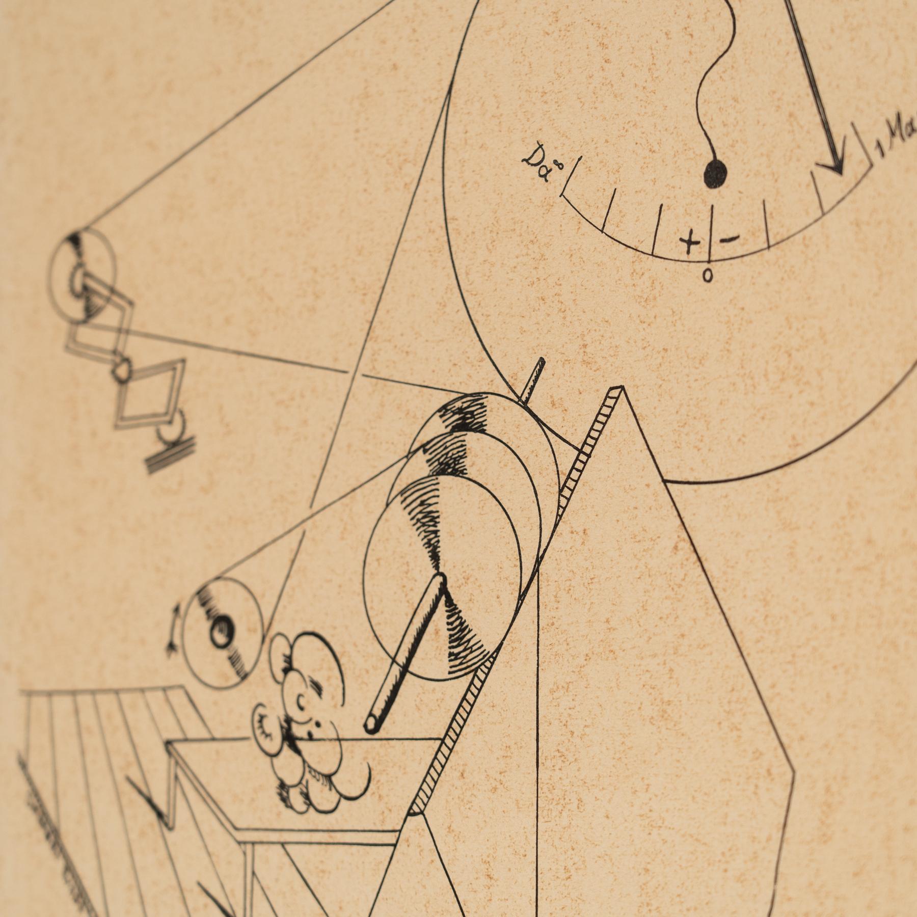 Max Ernst „Fiat Modes - Pereat Ars“ Gerahmter Dada-Kunstdruck mit Rahmen, 1970 im Zustand „Gut“ im Angebot in Barcelona, Barcelona