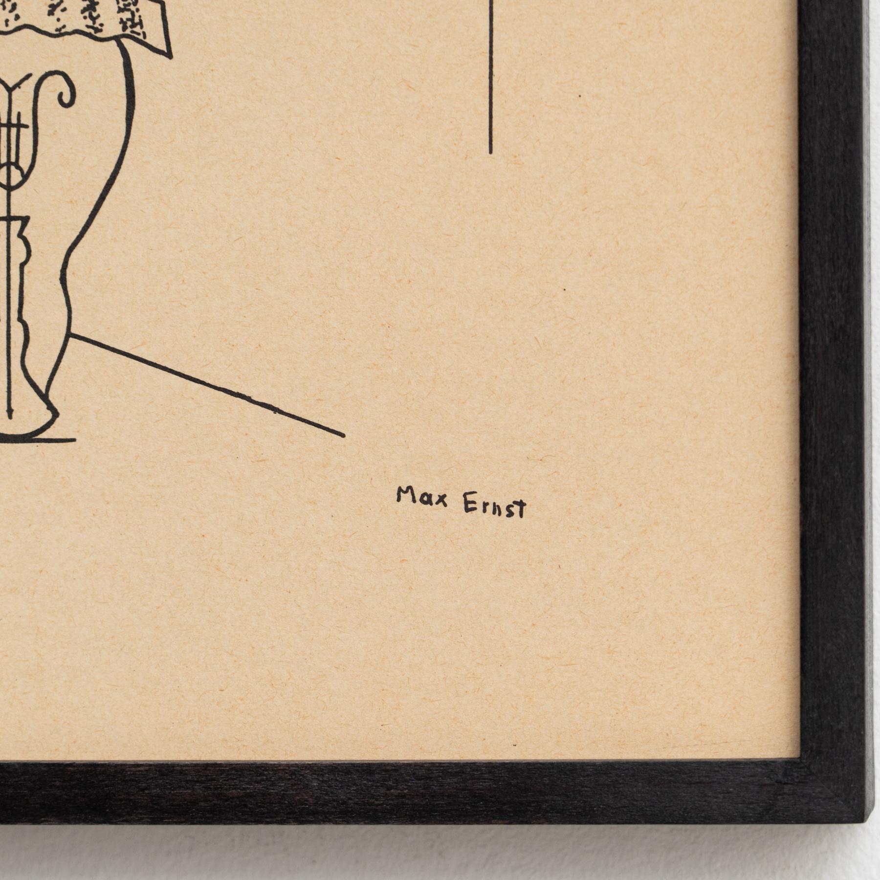 Max Ernst „Fiat Modes - Pereat Ars“ Gerahmter Dada-Kunstdruck mit Rahmen, 1970 (Ende des 20. Jahrhunderts) im Angebot