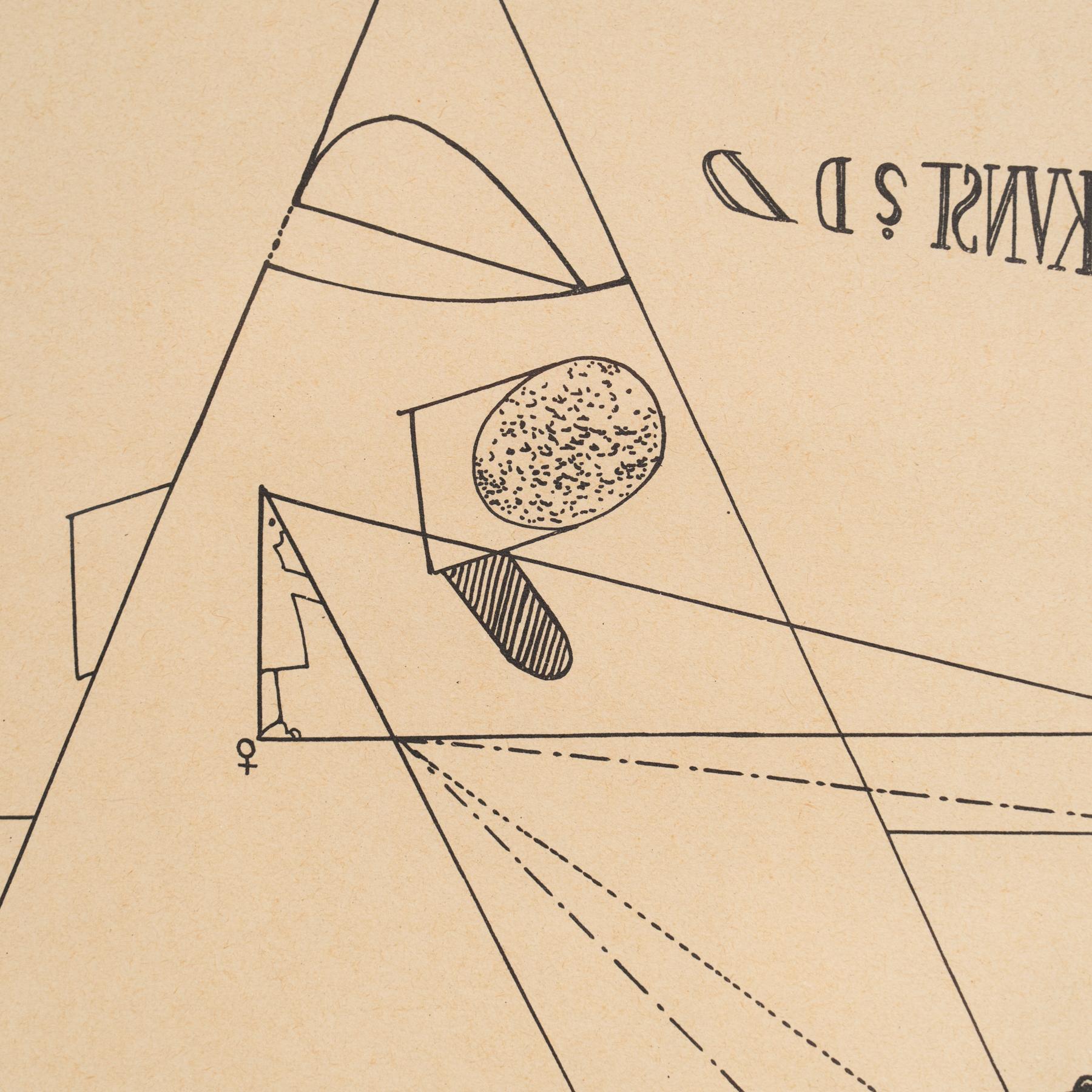 Max Ernst „Fiat Modes - Pereat Ars“ Gerahmter Dada-Kunstdruck mit Rahmen, 1970 (Ende des 20. Jahrhunderts) im Angebot
