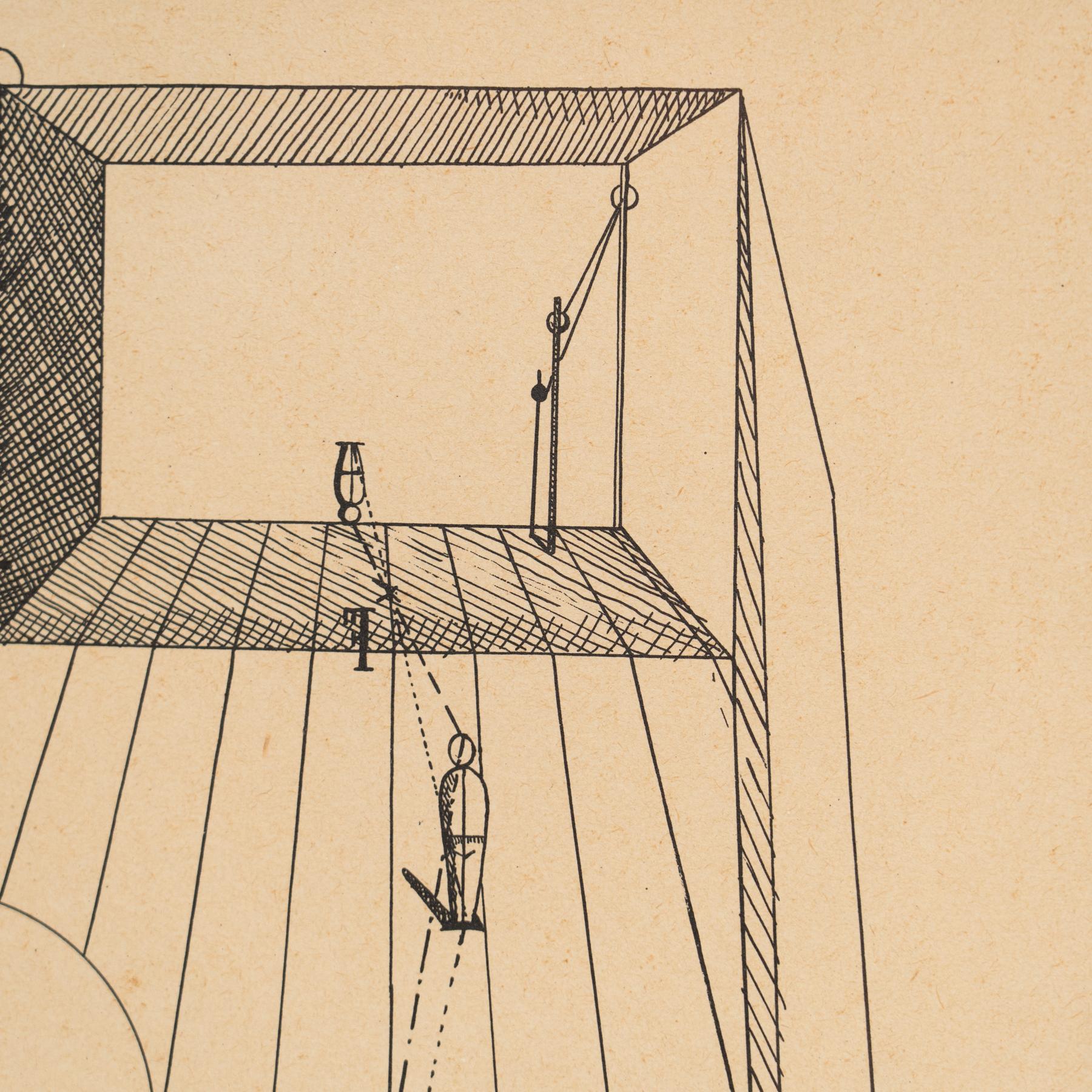 Max Ernst „Fiat Modes - Pereat Ars“ Gerahmter Dada-Kunstdruck mit Rahmen, 1970 (Ende des 20. Jahrhunderts) im Angebot