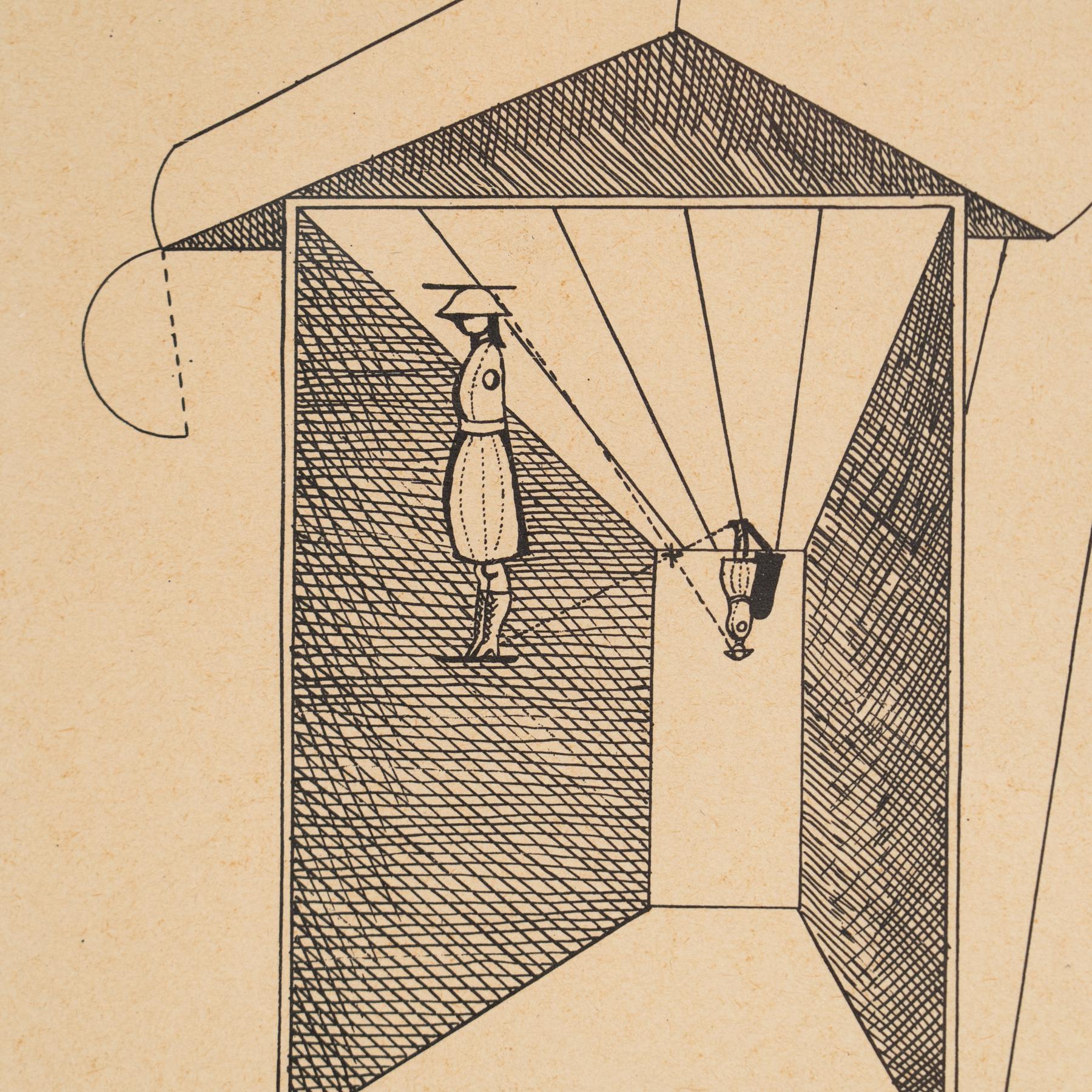 Max Ernst „Fiat Modes - Pereat Ars“ Gerahmter Dada-Kunstdruck mit Rahmen, 1970 (Papier) im Angebot