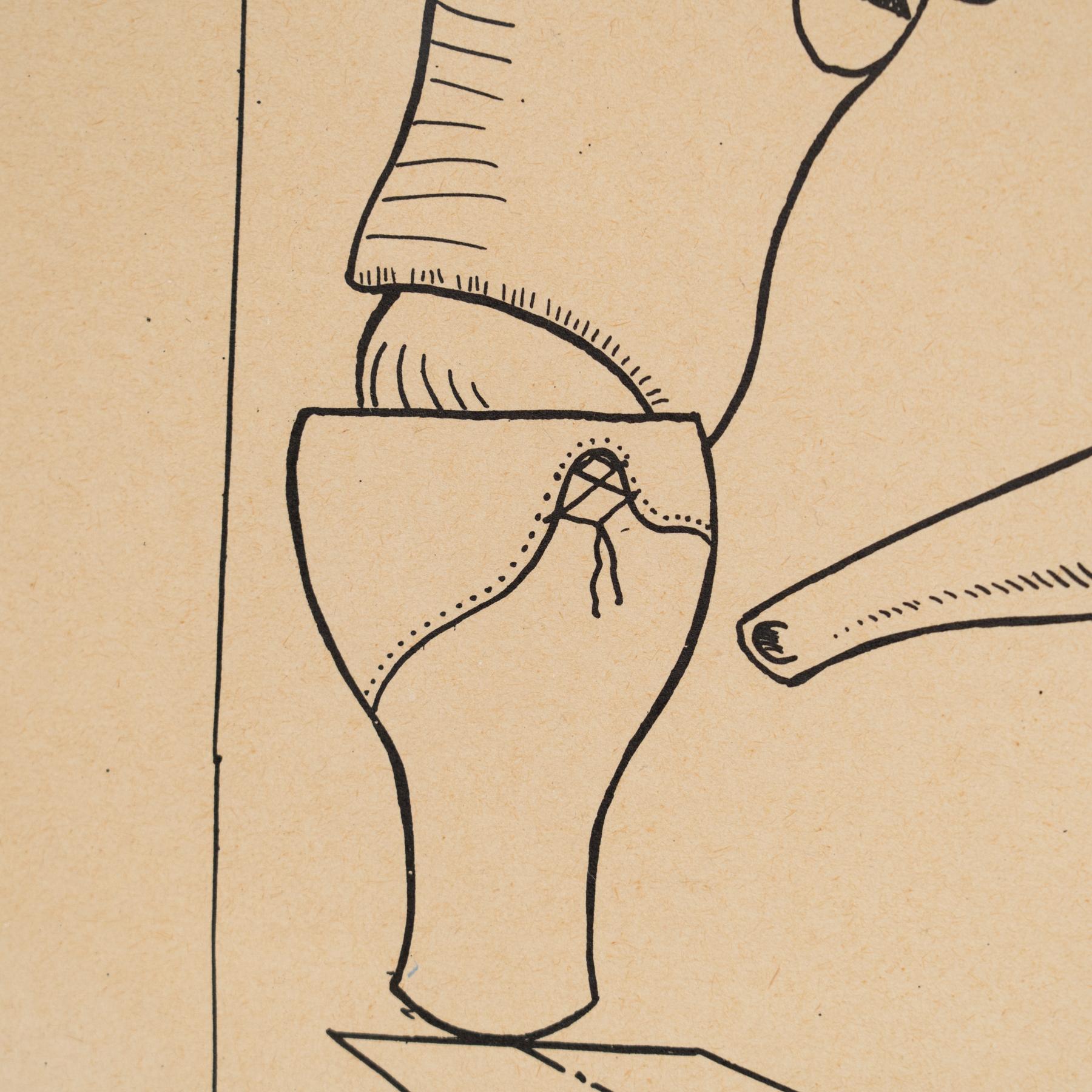 Max Ernst „Fiat Modes - Pereat Ars“ Gerahmter Dada-Kunstdruck mit Rahmen, 1970 im Angebot 1