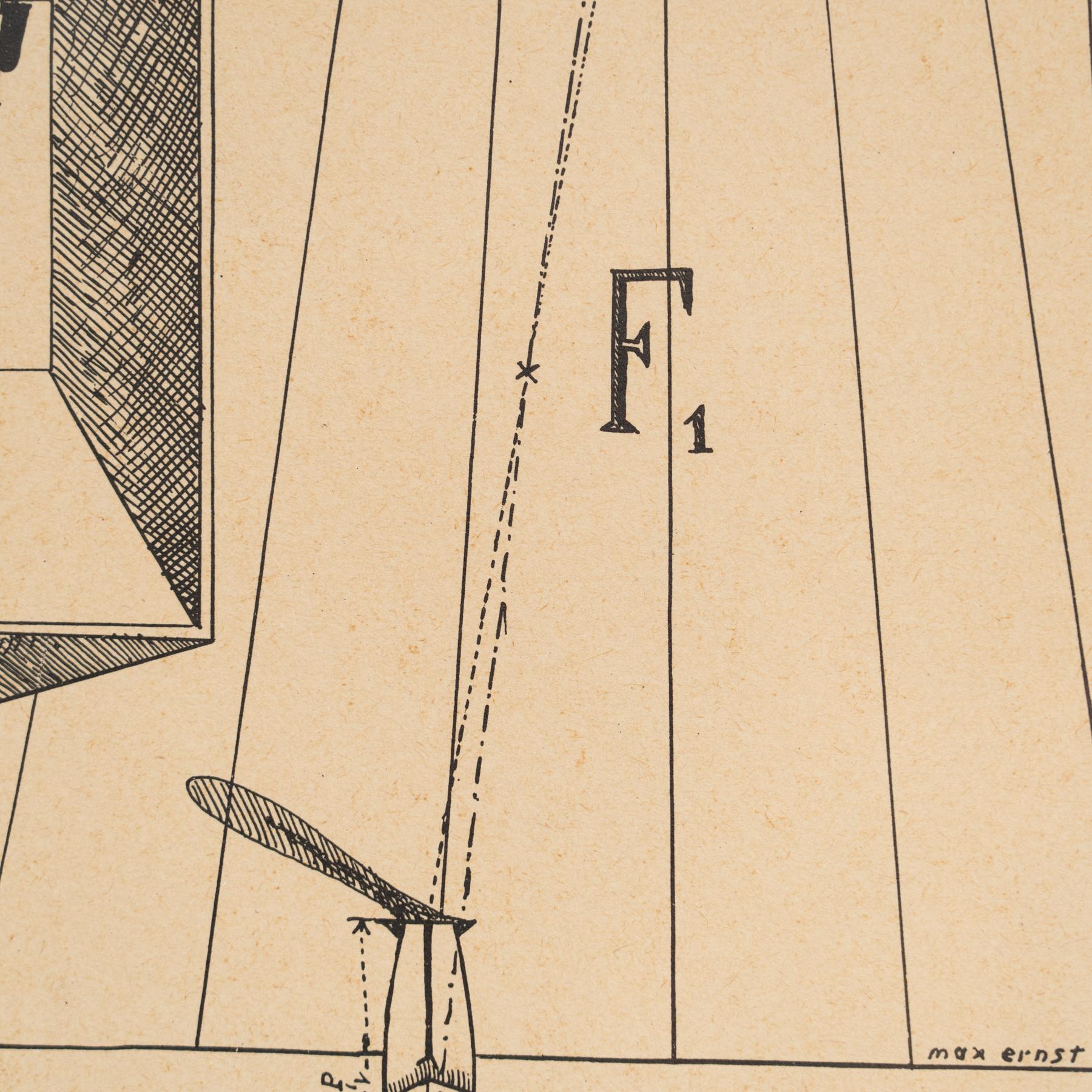 Max Ernst „Fiat Modes - Pereat Ars“ Gerahmter Dada-Kunstdruck mit Rahmen, 1970 im Angebot 1