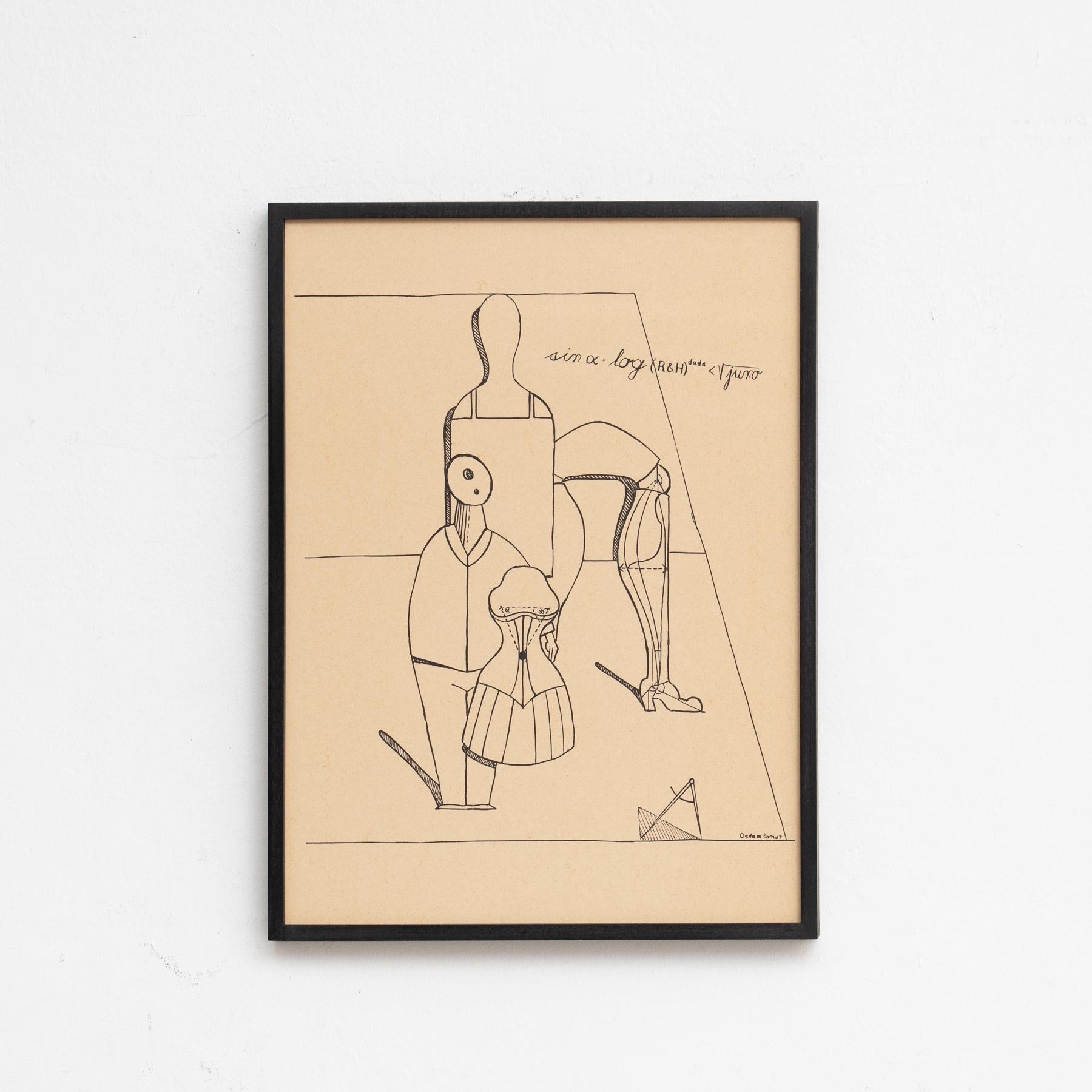 Max Ernst „Fiat Modes - Pereat Ars“ Gerahmter Dada-Kunstdruck mit Rahmen, 1970 im Angebot 2