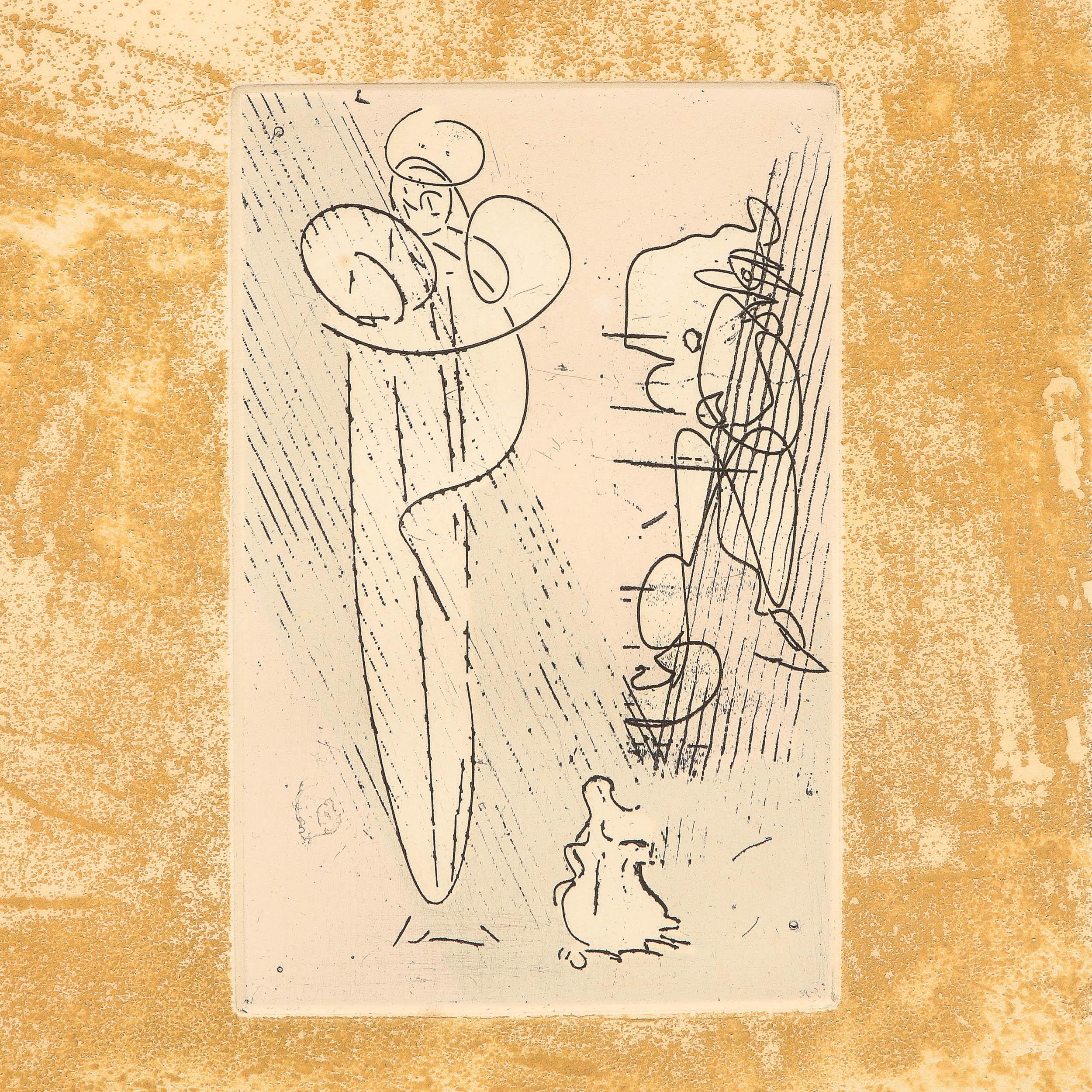 Max Earnst 'Il Pleut' Artist's Proof (B.A.T) Color Etching and Aquatint 1