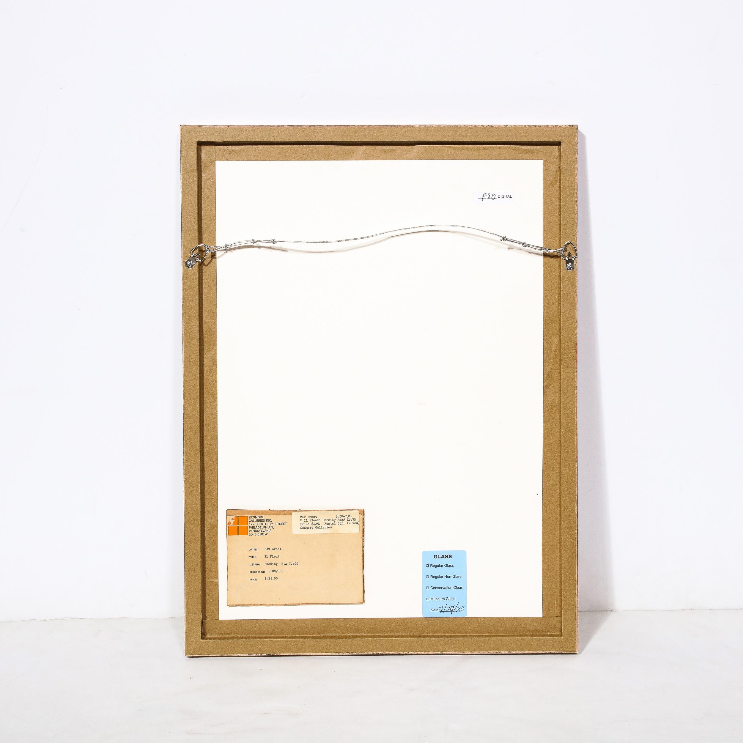 Max Earnst 'Il Pleut' Artist's Proof (B.A.T) Color Etching and Aquatint 2