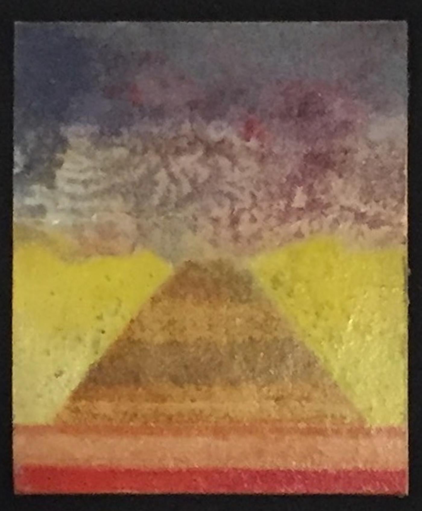 Une Pyramide en Colère, Mikro-Malerei auf Leder von Max Ernst im Angebot 1