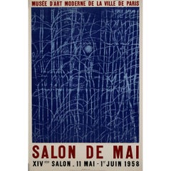 Cartel de exposición original de Max Ernst de 1958 para el Salón de Mai