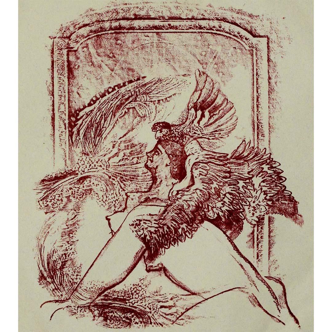 1965 original exhibition poster by Max Ernst for René Crevel For Sale 2