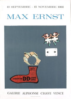 1966 Nach Max Ernst 'Alphons Chave Vence' Surrealismus Graue Lithographie Frankreichs