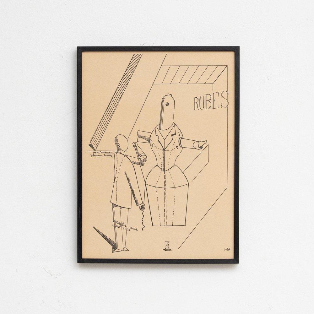 After Max Ernst, Fiat Modes - Pereat Ars, Framed Print, 1970