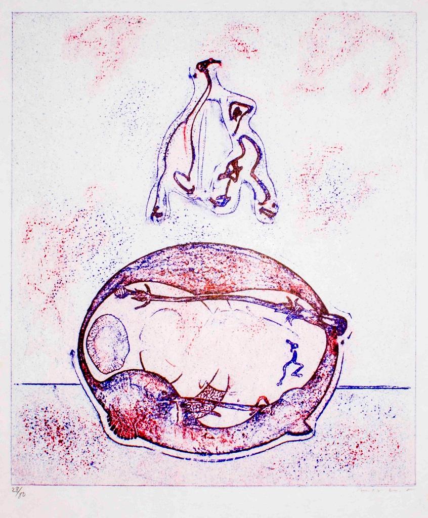 " Après-moi le XX siècle" is a hand-signed and numbered lithograph realized by Max Ernst in 1971. This is part of the deluxe edition of 80 prints published by the Art Magazine XXème Siècle. 

Passepartout included.

Ref. Catalogue Spies/Leppien n.