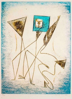 Composition de "Festin" - gravure de Max Ernst - 1974