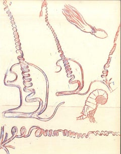 Composition - Lithographie de Max Ernst - 1974