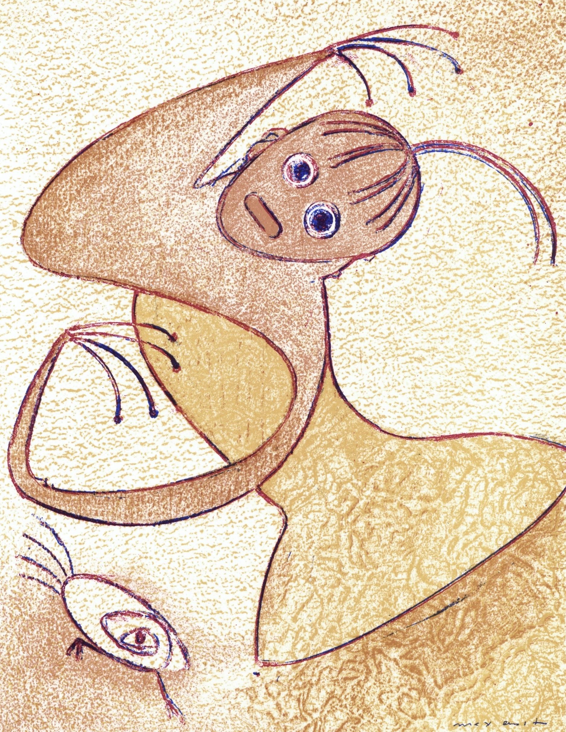 Figurative Print Max Ernst - Composition, San Lazzaro et ses Amis, XXe siècle