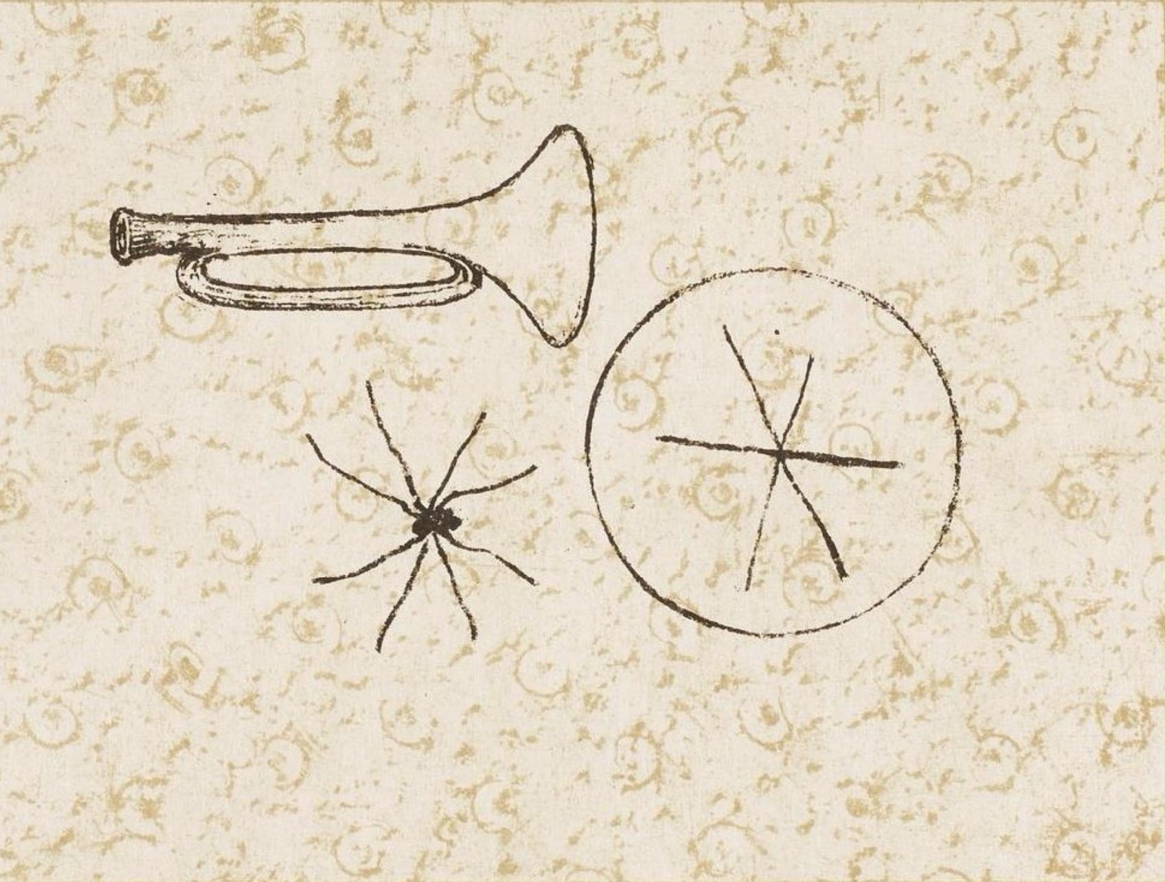 Lithograph on vélin d'Arches paper. Unsigned and unnumbered, as issued. Good condition. Notes: From the folio, La Ballade du Soldat, 34 Lithographies Originales de Max Ernst, 1972. Published by manus presse, Stuttgart; printed by Pierre Chave,