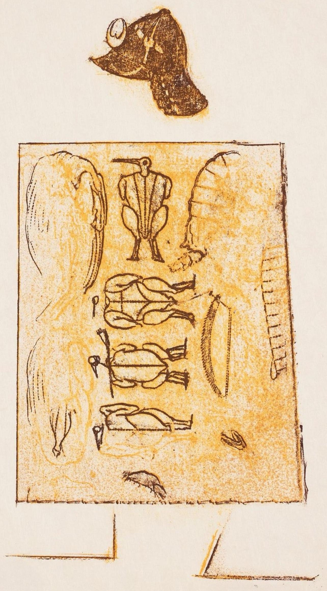 Lithograph on vélin d'Arches paper. Unsigned and unnumbered, as issued. Good condition. Notes: From the folio, La Ballade du Soldat, 34 Lithographies Originales de Max Ernst, 1972. Published by manus presse, Stuttgart; printed by Pierre Chave,