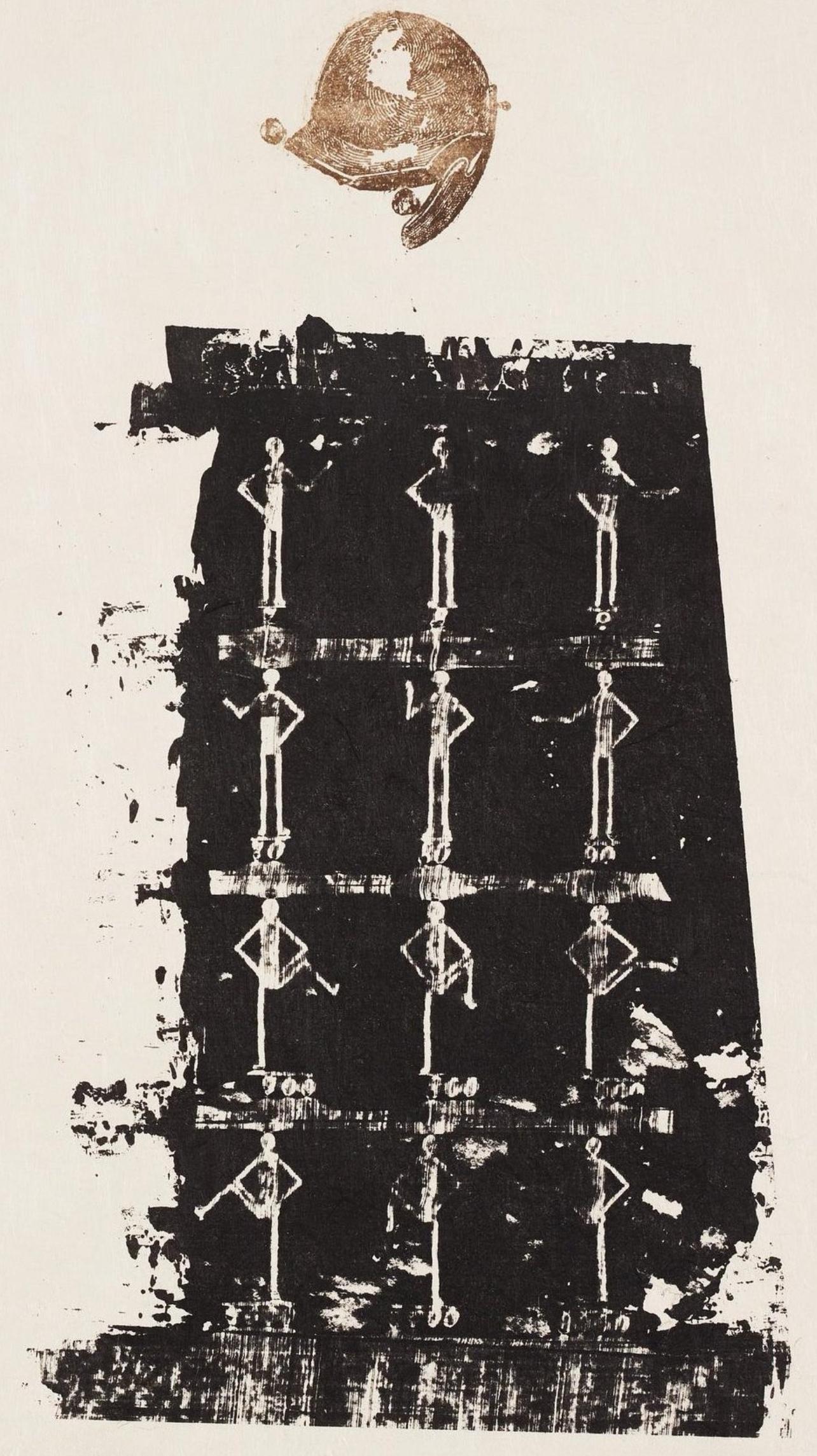 Lithograph on vélin d'Arches paper. Unsigned and unnumbered, as issued. Good condition. Notes: From the folio, La Ballade du Soldat, 34 Lithographies Originales de Max Ernst, 1972. Published by manus presse, Stuttgart; printed by Pierre Chave,