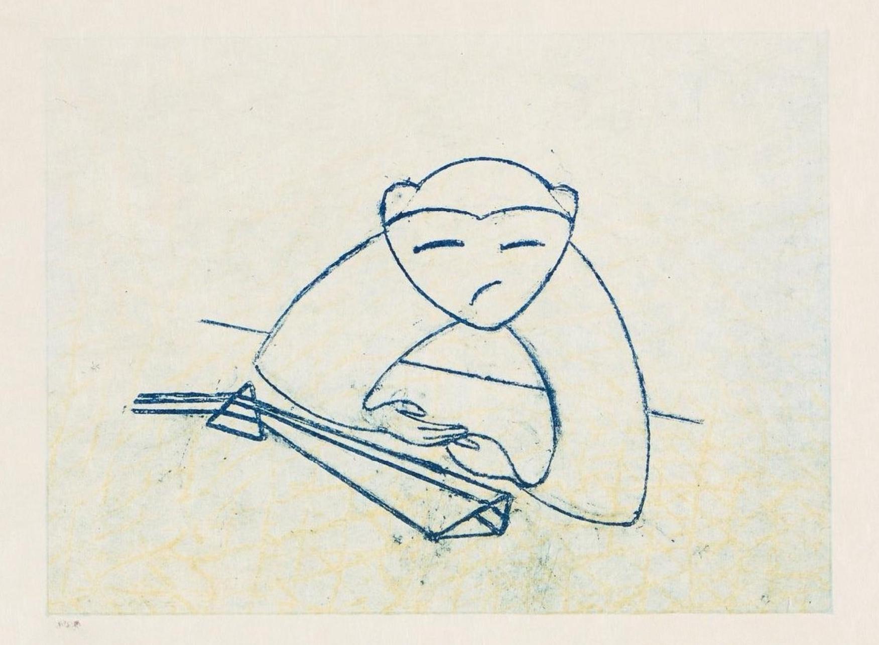 Lithograph on vélin d'Arches paper. Unsigned and unnumbered, as issued. Good condition. Notes: From the folio, La Ballade du Soldat, 34 Lithographies Originales de Max Ernst, 1972. Published by manus presse, Stuttgart; printed by Pierre Chave,