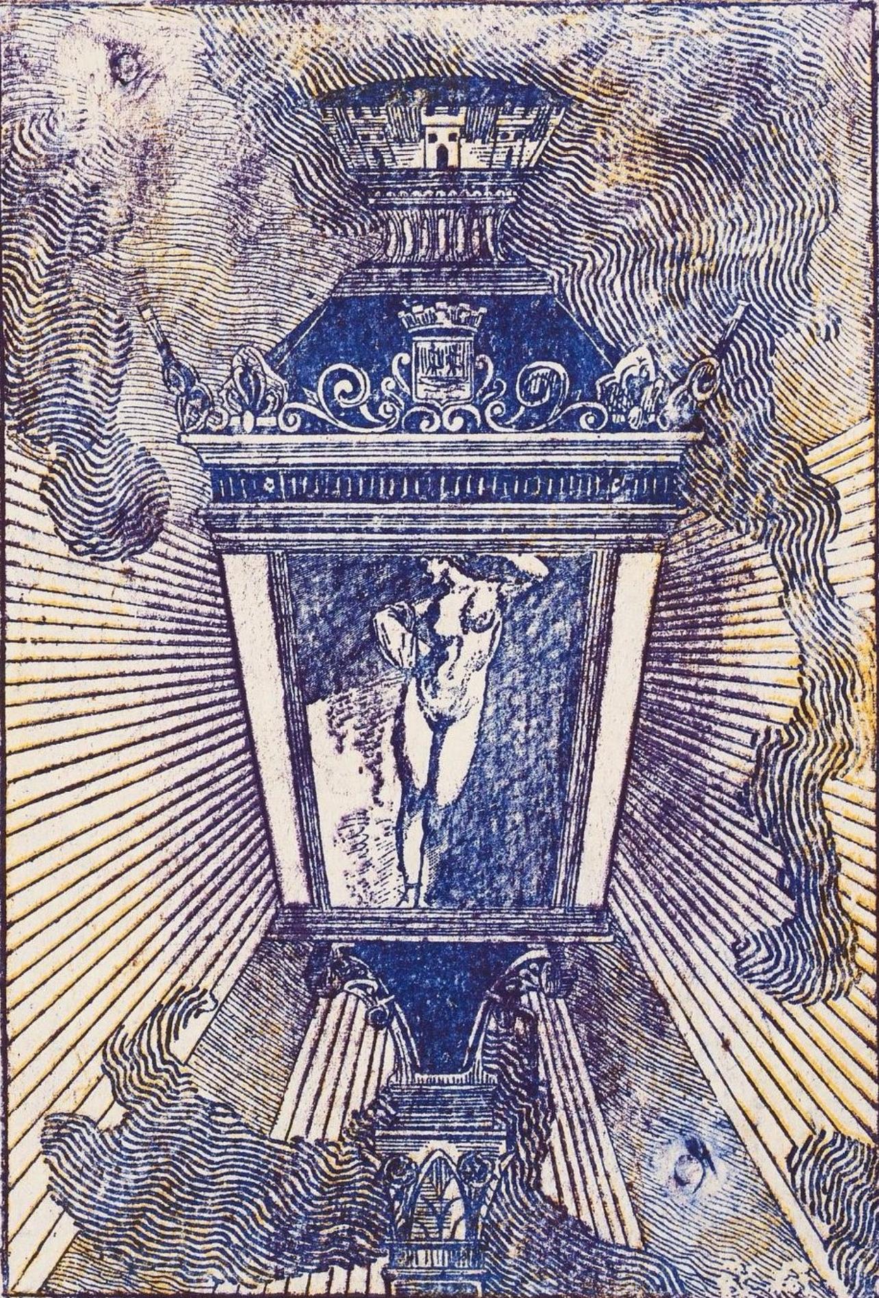 Lithograph on vélin d'Arches paper. Unsigned and unnumbered, as issued. Good condition. Notes: From the folio, La Ballade du Soldat, 34 Lithographies Originales de Max Ernst, 1972. Published by manus presse, Stuttgart; printed by Pierre Chave,