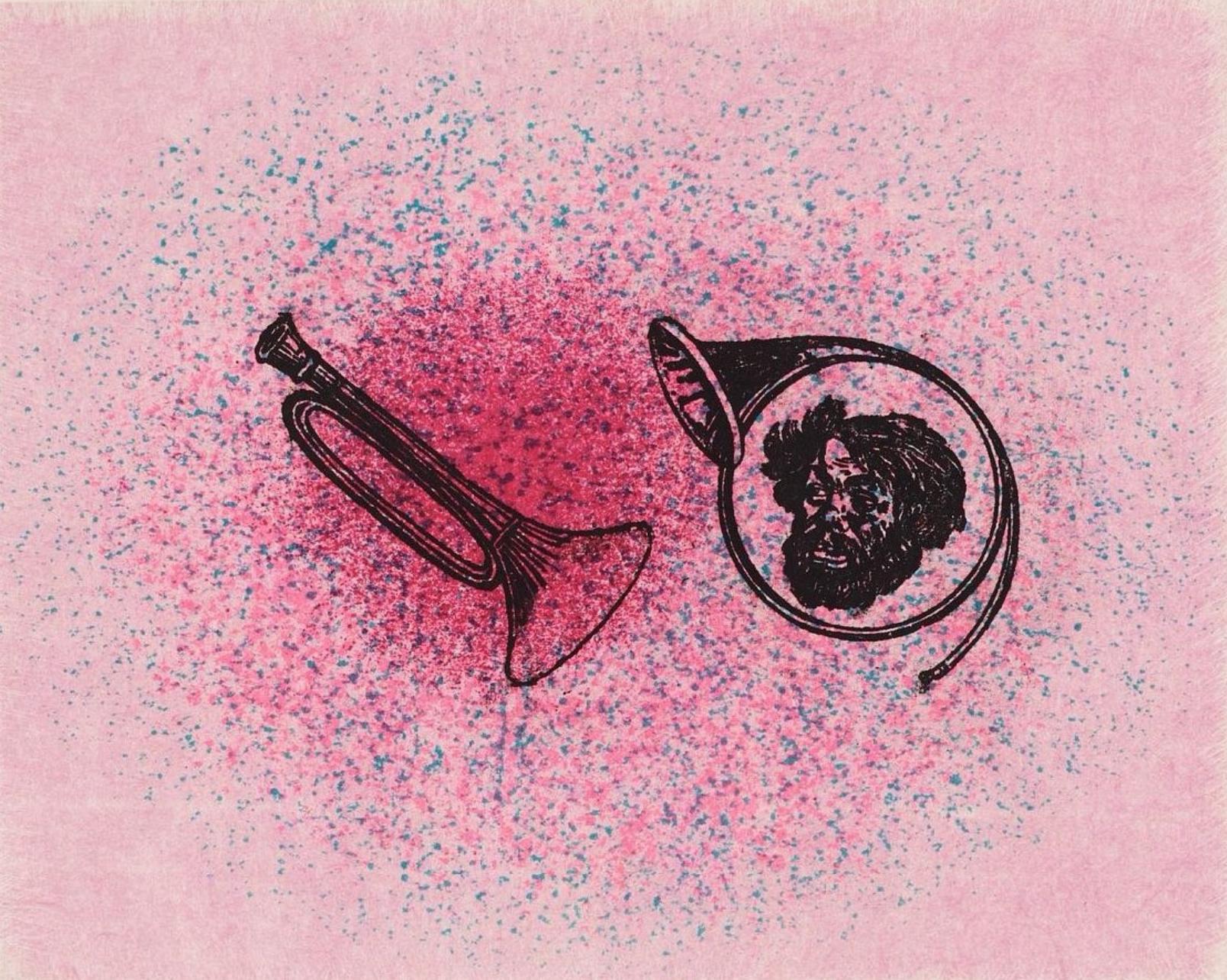 Lithograph on vélin d'Arches paper. Unsigned and unnumbered, as issued. Good condition. Notes: From the folio, La Ballade du Soldat, 34 Lithographies Originales de Max Ernst, 1972. Published by manus presse, Stuttgart; printed by Pierre Chave,