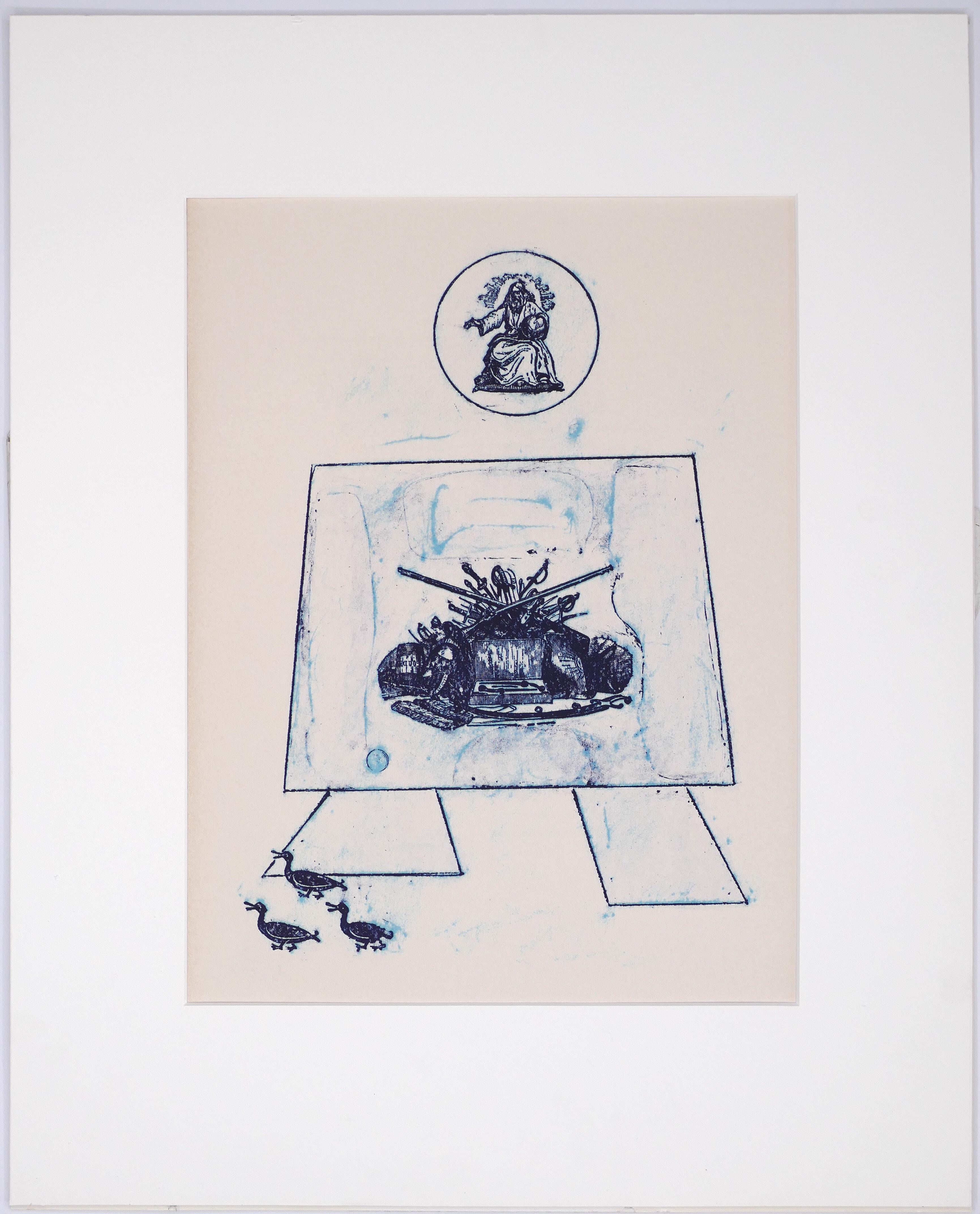 Dance of Soldiers - Original Lithograph by Max Ernst - 1972 1