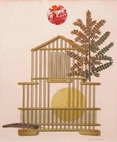 Retro Dent Prompte (Bird Cage, Feather, Branch and Sun)