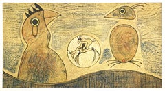 Originallithographie „Deux Oiseaux“