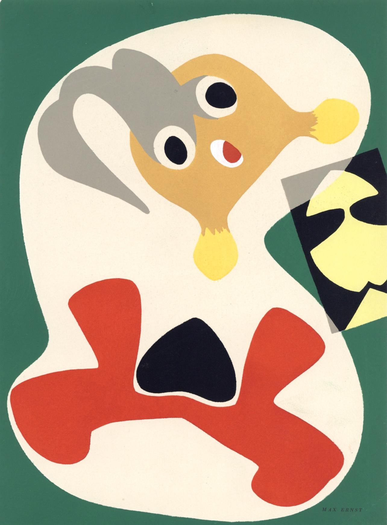 Max Ernst Figurative Print – Ernst, Komposition, Cahiers d'Art (später)