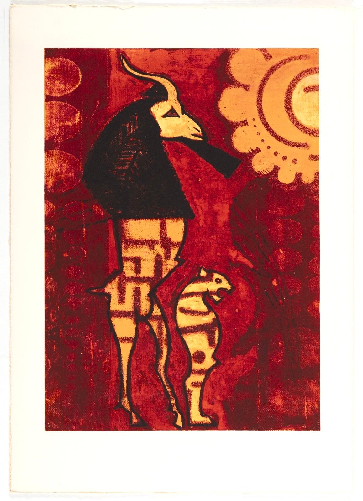 Lithograph on vélin d'Arches paper. Unsigned and unnumbered, as issued. Good condition. Notes: From the album, Judith, Tragödie in Drei Akten, Lithographien von Max Ernst und Dorothea Tanning, 1972. Published by manus presse, Stuttgart; printed by