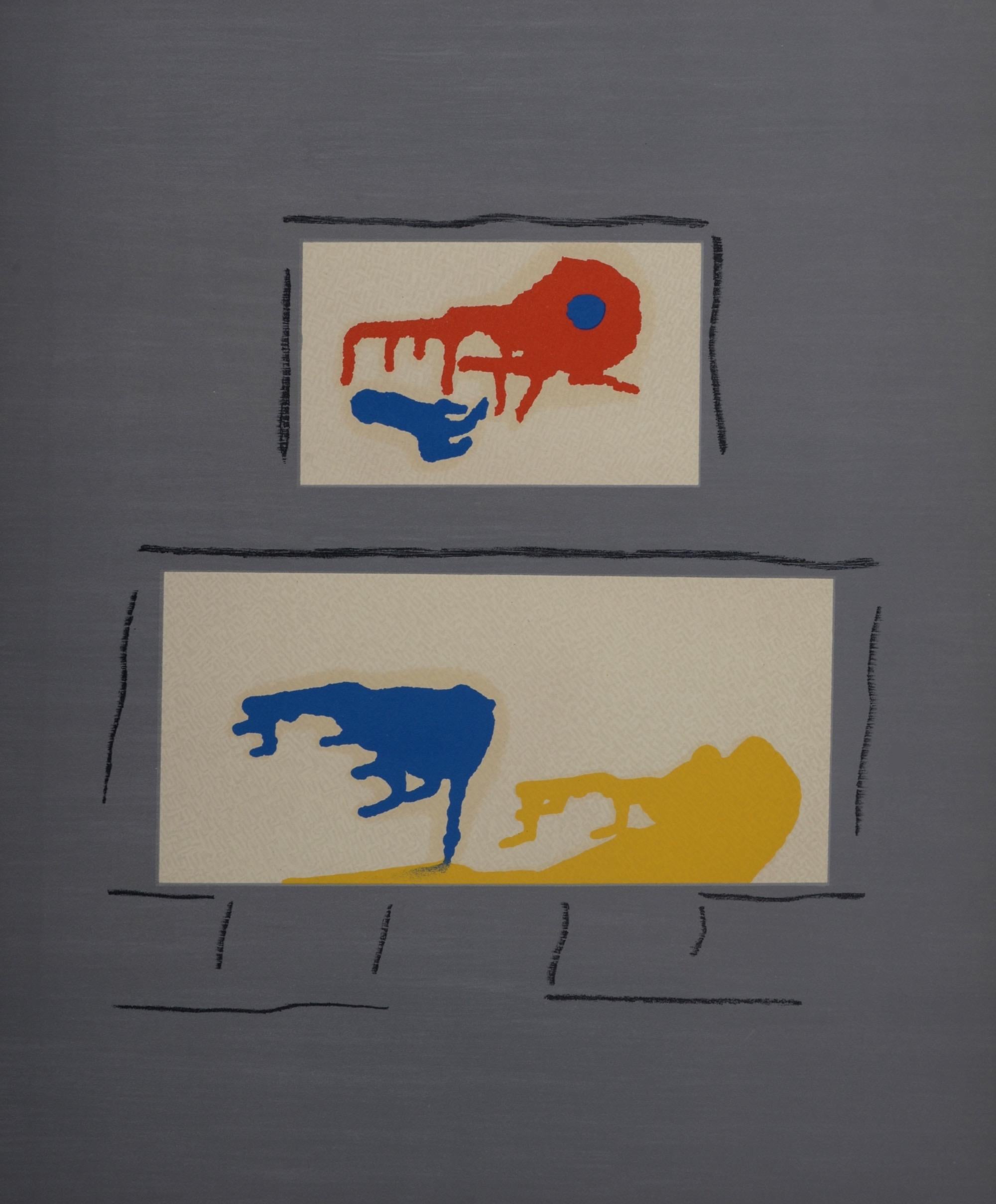 Max Ernst Landscape Print – Ernst, Composition (Monod 2619; Spies/Leppien A19/C), Dent Prompte (nach)
