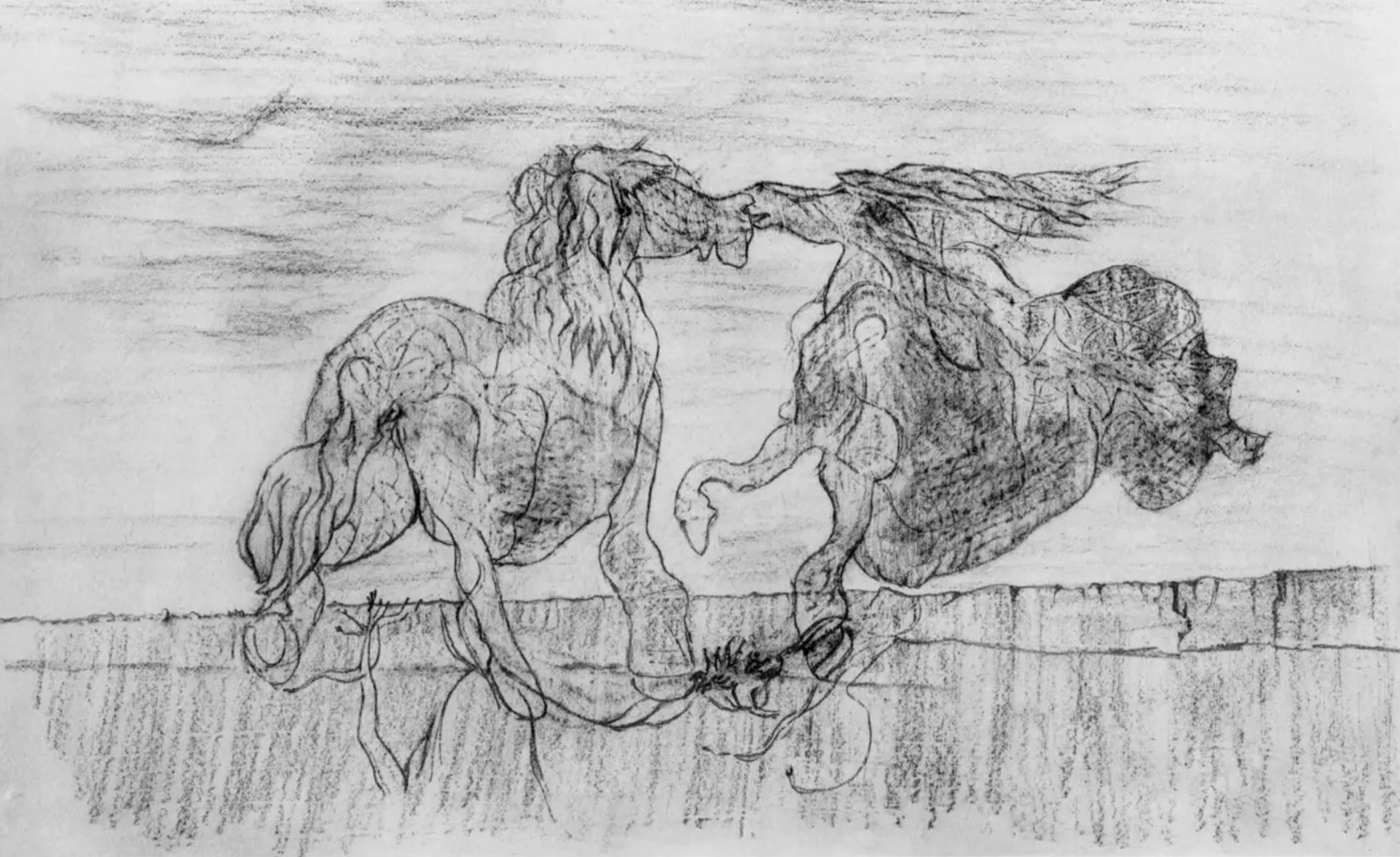 Max Ernst Figurative Print - Ernst, Composition (Spies/Leppien 222), Histoire Naturelle (after)