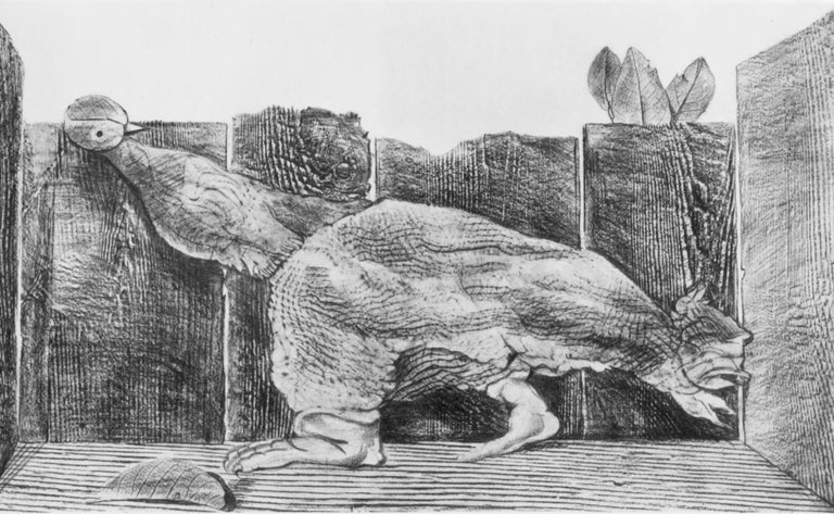 Max Ernst, In the Stable of the Sphinx, from Natural History, 1972
