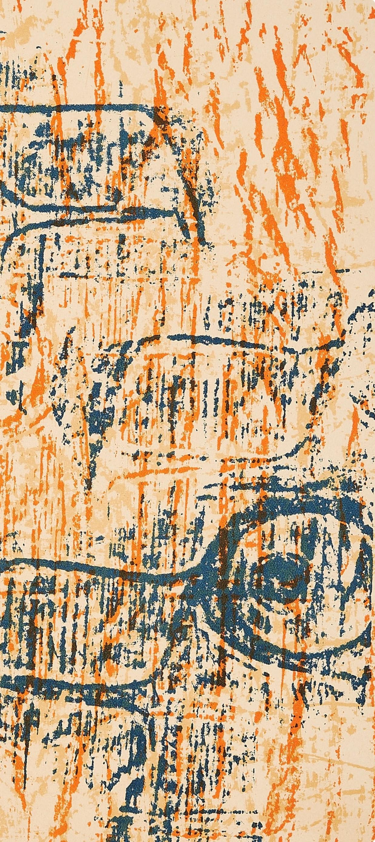 Ernst, Têtes d'Aigles (Spies/Leppien 88A), XXe Siècle (nach) (Orange), Abstract Print, von Max Ernst
