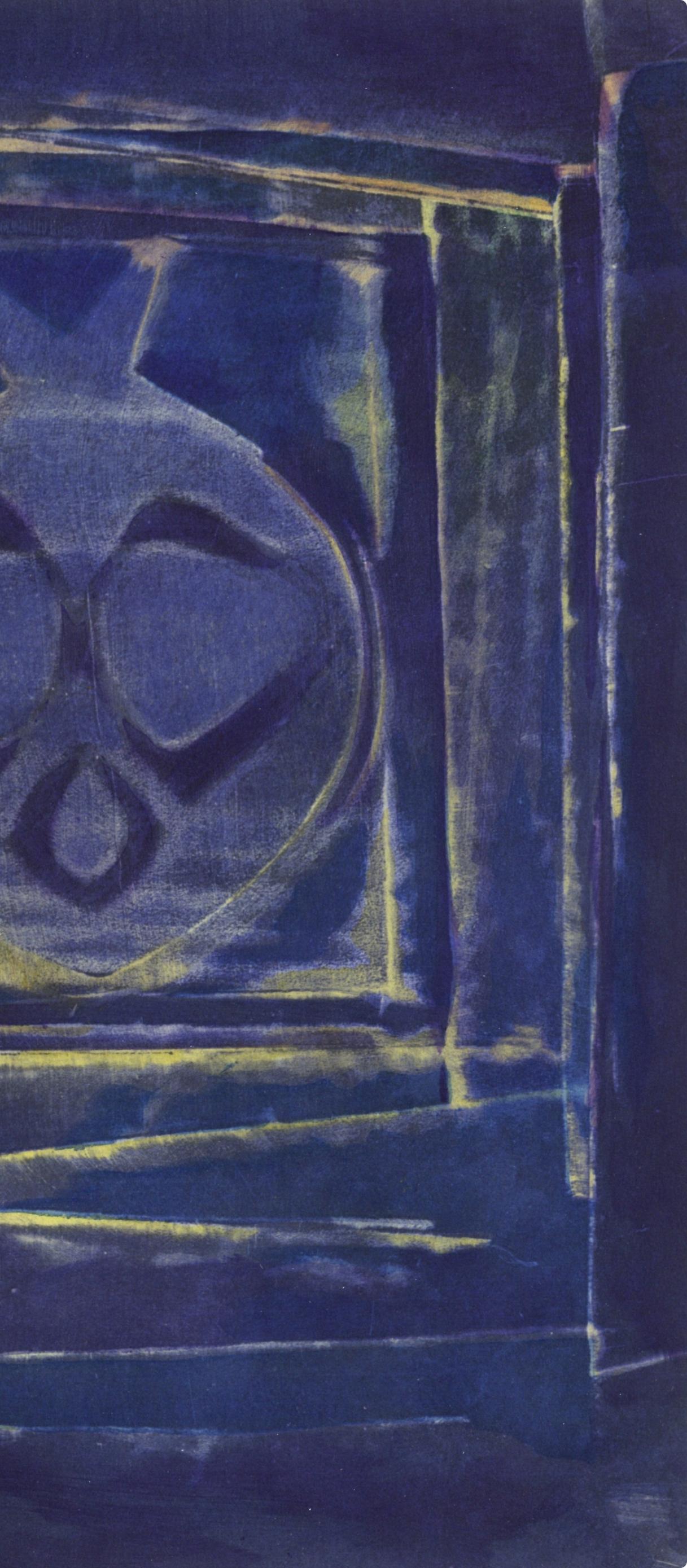 Ernst, Vase bleue, XXe Siècle (after) - Purple Figurative Print by Max Ernst